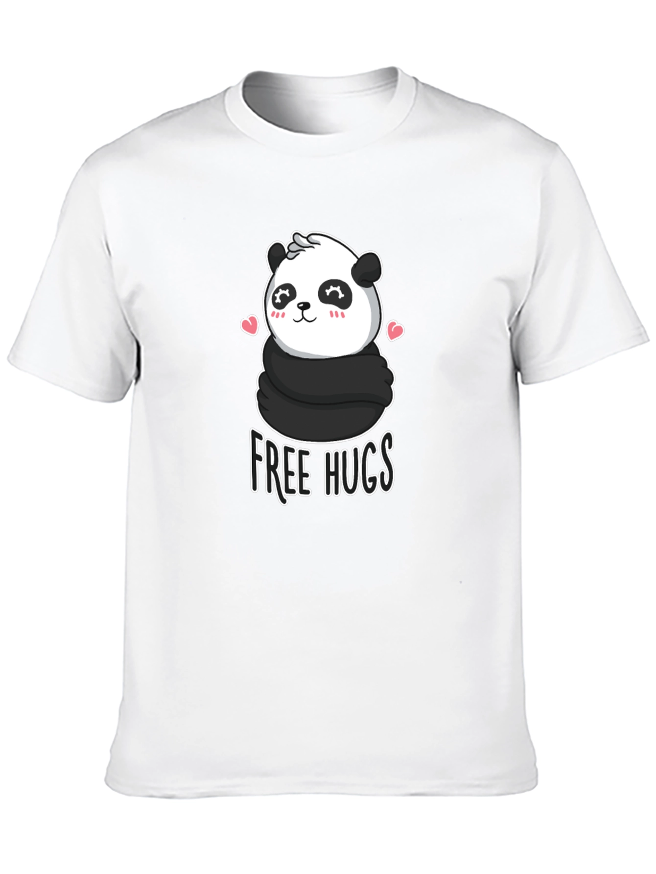 Cute Panda Free Hugs Graphic T-Shirt
