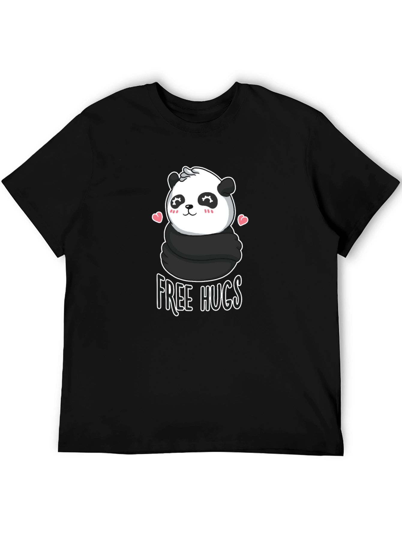 Cute Panda Free Hugs Graphic T-Shirt