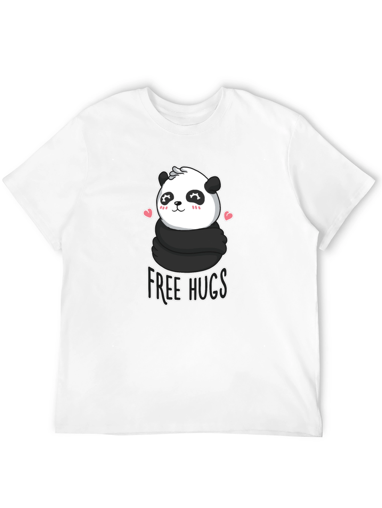 Cute Panda Free Hugs Graphic T-Shirt