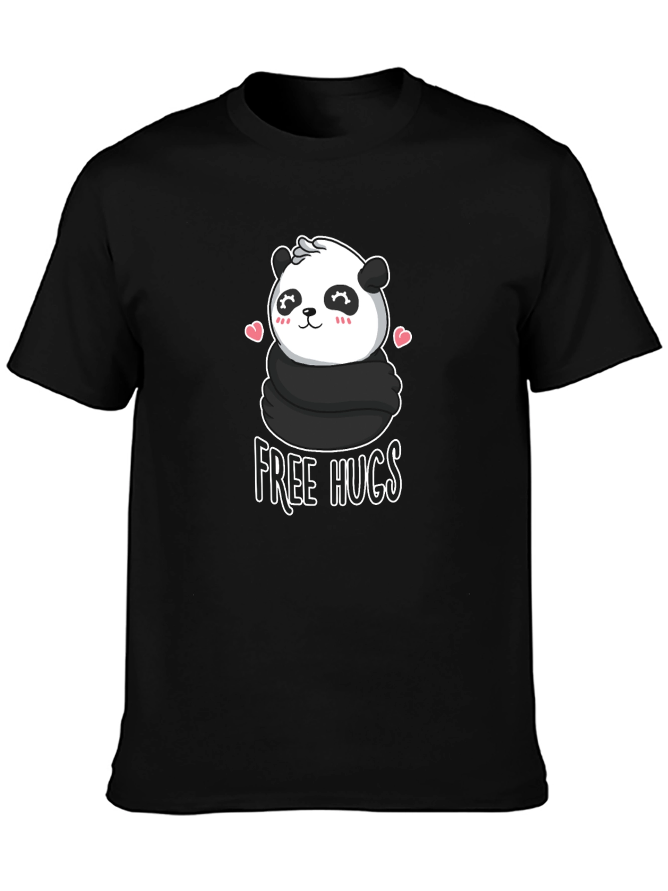 Cute Panda Free Hugs Graphic T-Shirt