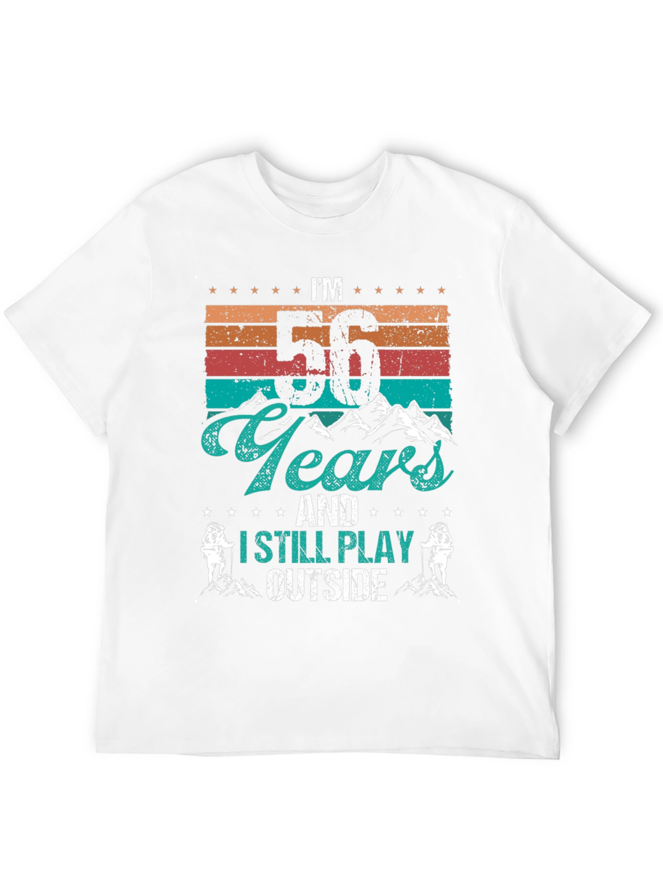 56 Years and Still Play Outside Black T-Shirt