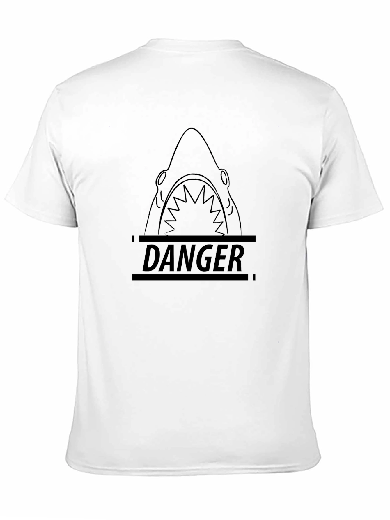 Danger Shark Graphic Tee - Mens Black T-Shirt