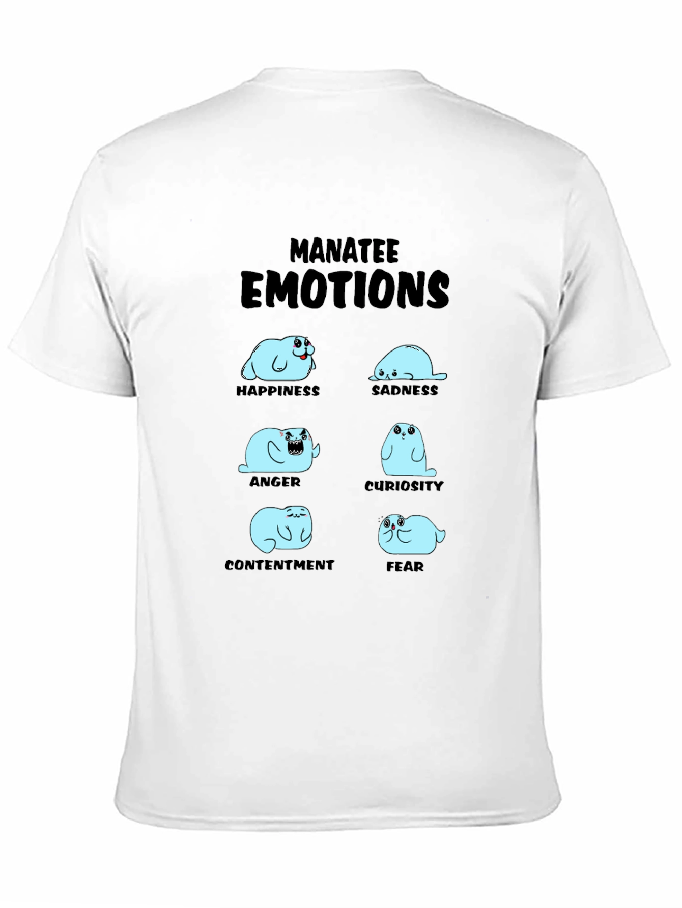 Manatee Emotions Graphic Print T-Shirt