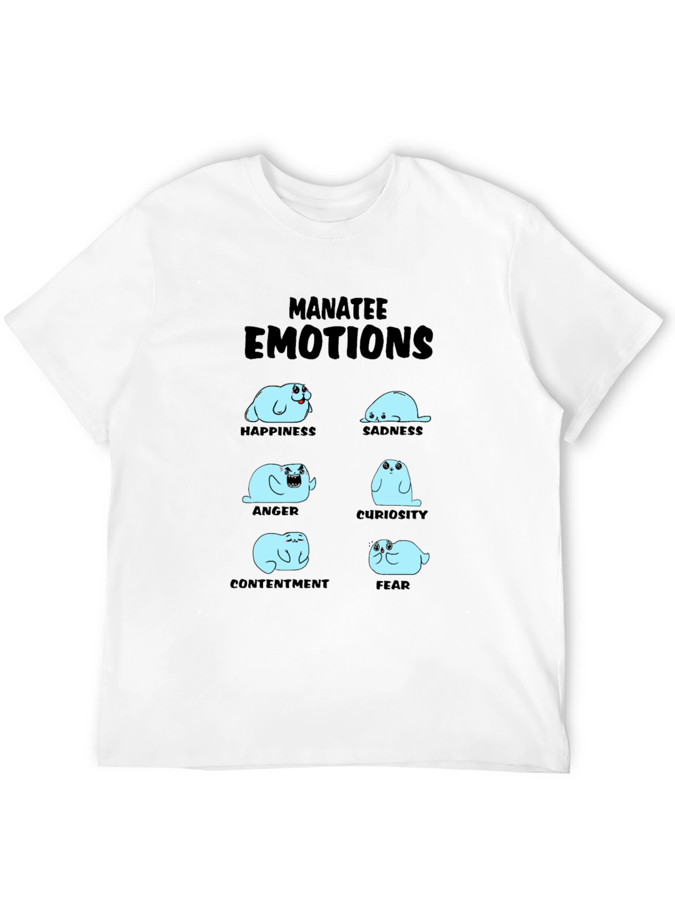 Manatee Emotions Graphic Print T-Shirt