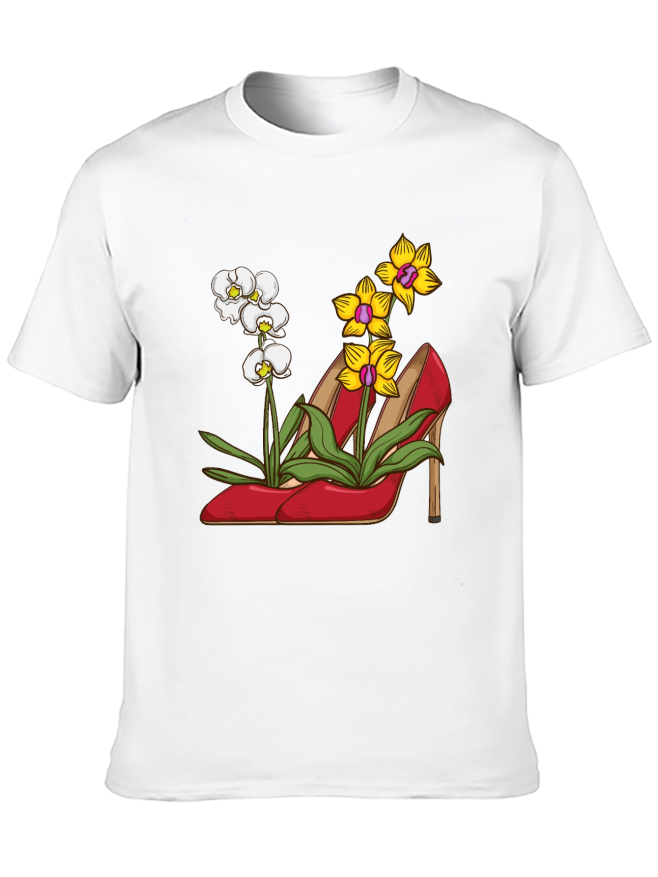 Floral Heels T-Shirt - Unique Graphic Tee