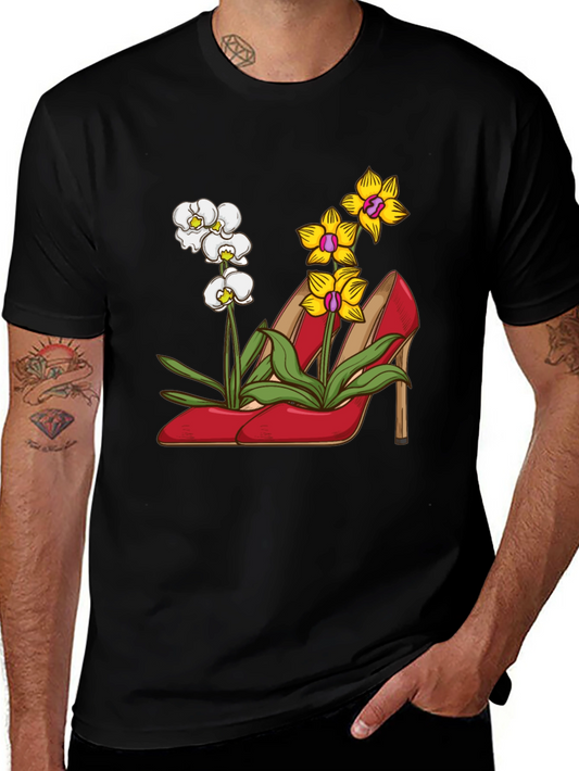 Floral Heels T-Shirt - Unique Graphic Tee