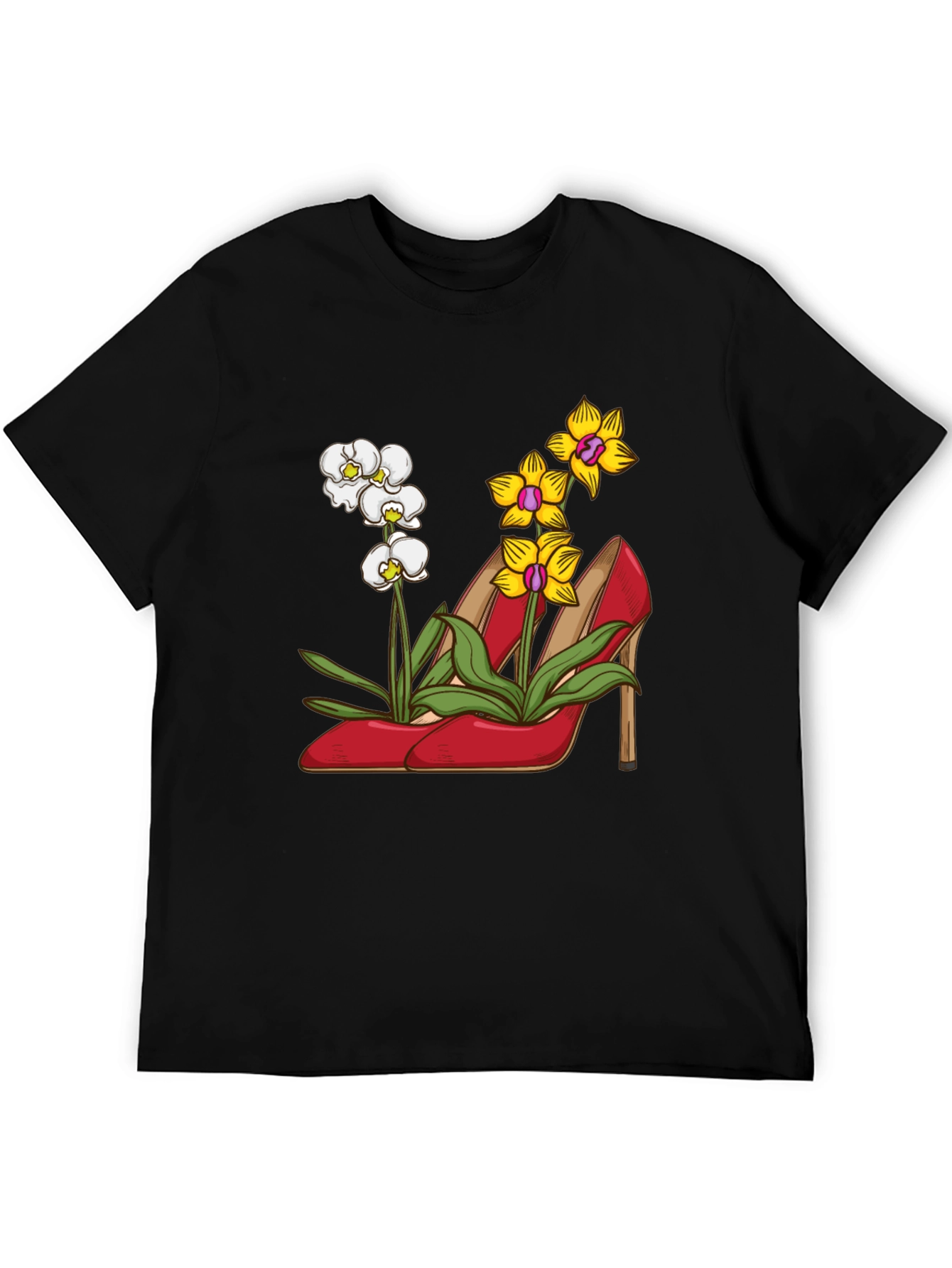 Floral Heels T-Shirt - Unique Graphic Tee