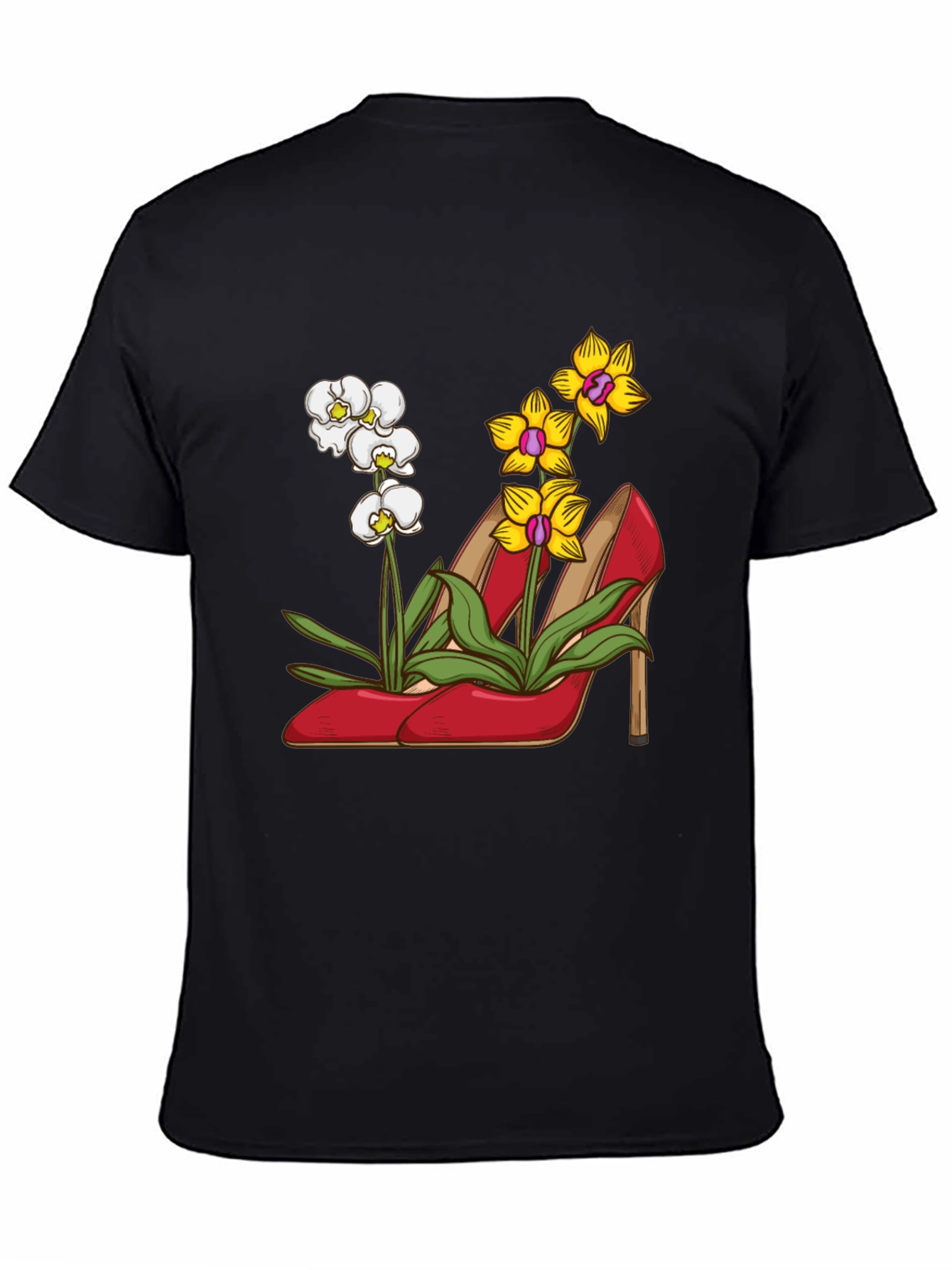 Floral Heels T-Shirt - Unique Graphic Tee