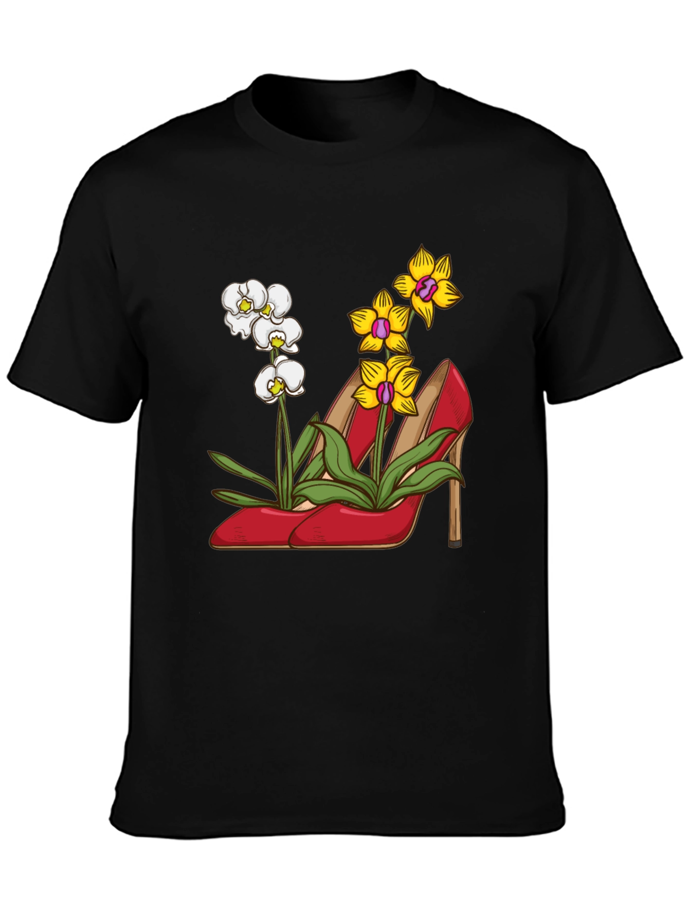 Floral Heels T-Shirt - Unique Graphic Tee