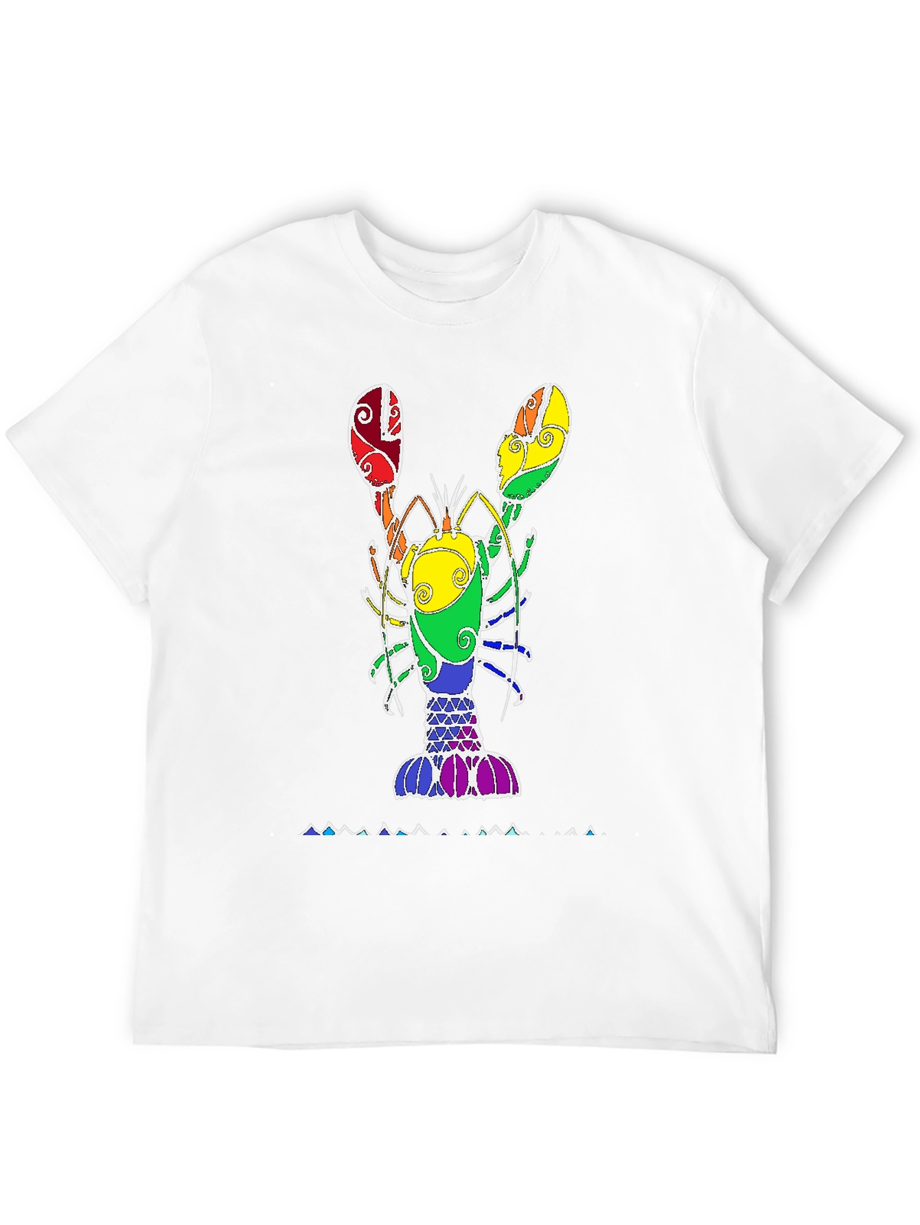 Rainbow Lobster Graphic Tee - Black Unisex T-Shirt