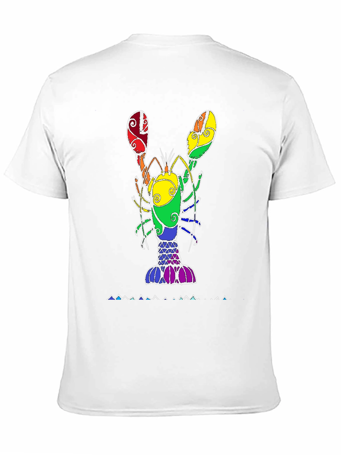 Rainbow Lobster Graphic Tee - Black Unisex T-Shirt