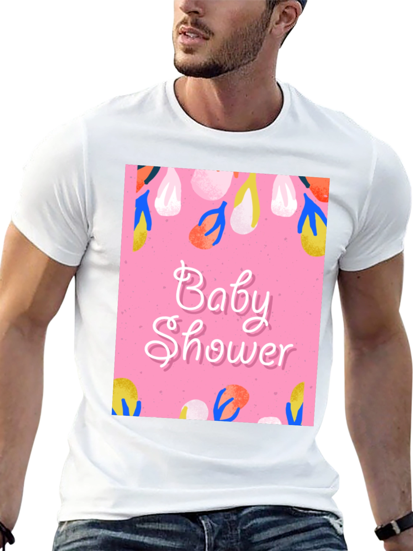 Baby Shower Graphic Tee - Stylish Celebration Apparel