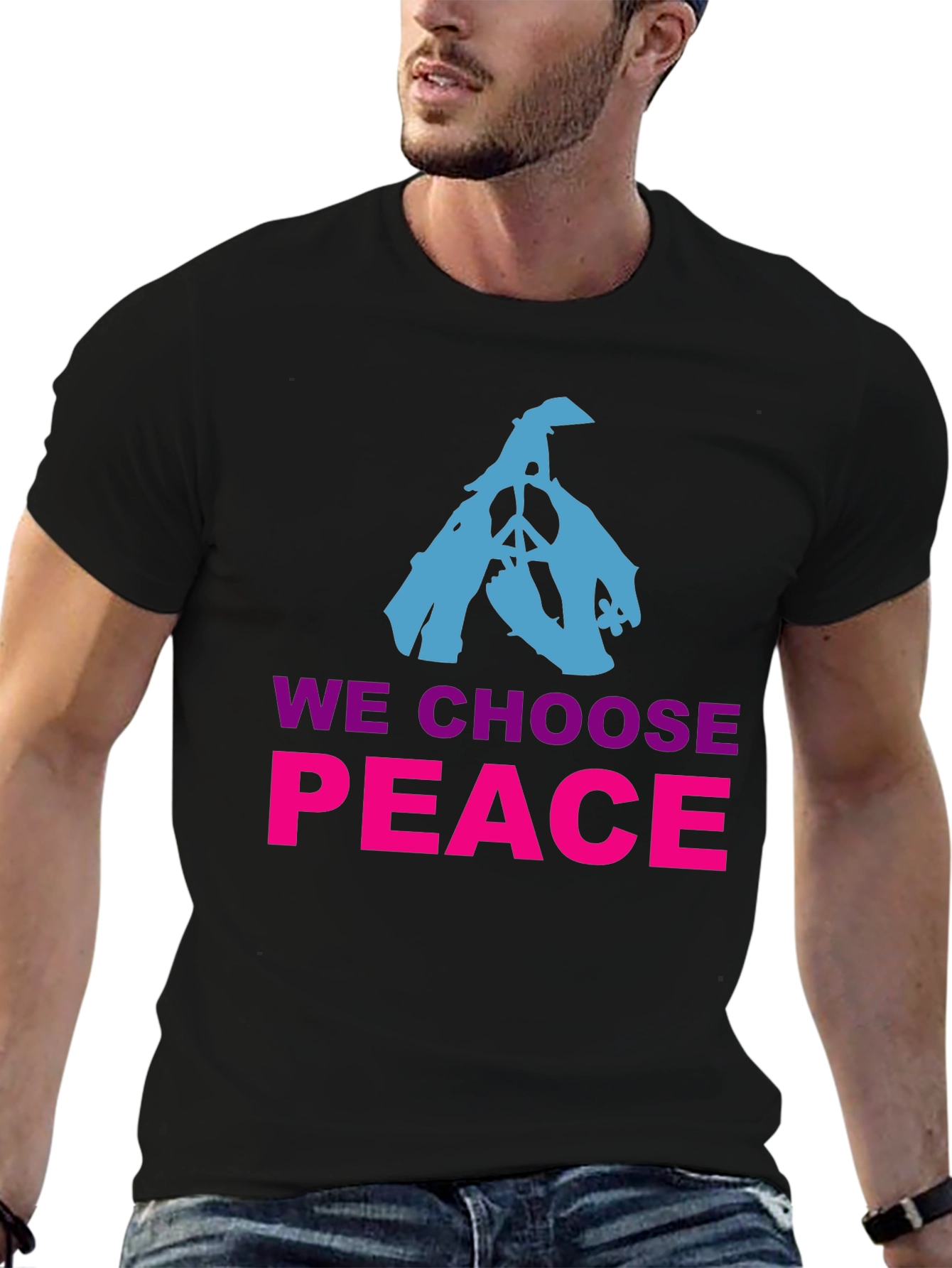 We Choose Peace Graphic Tee - Black