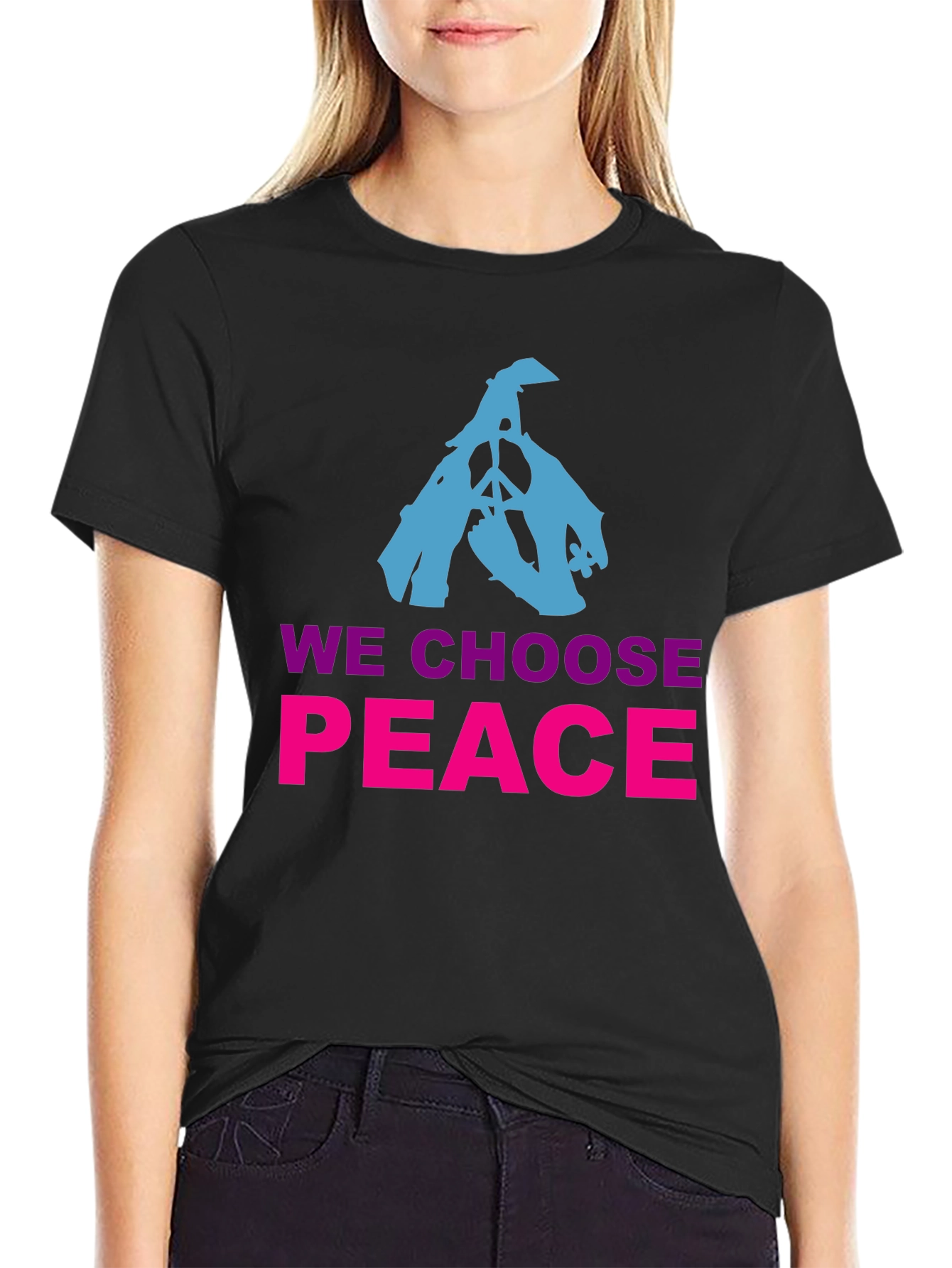 We Choose Peace Graphic Tee - Black