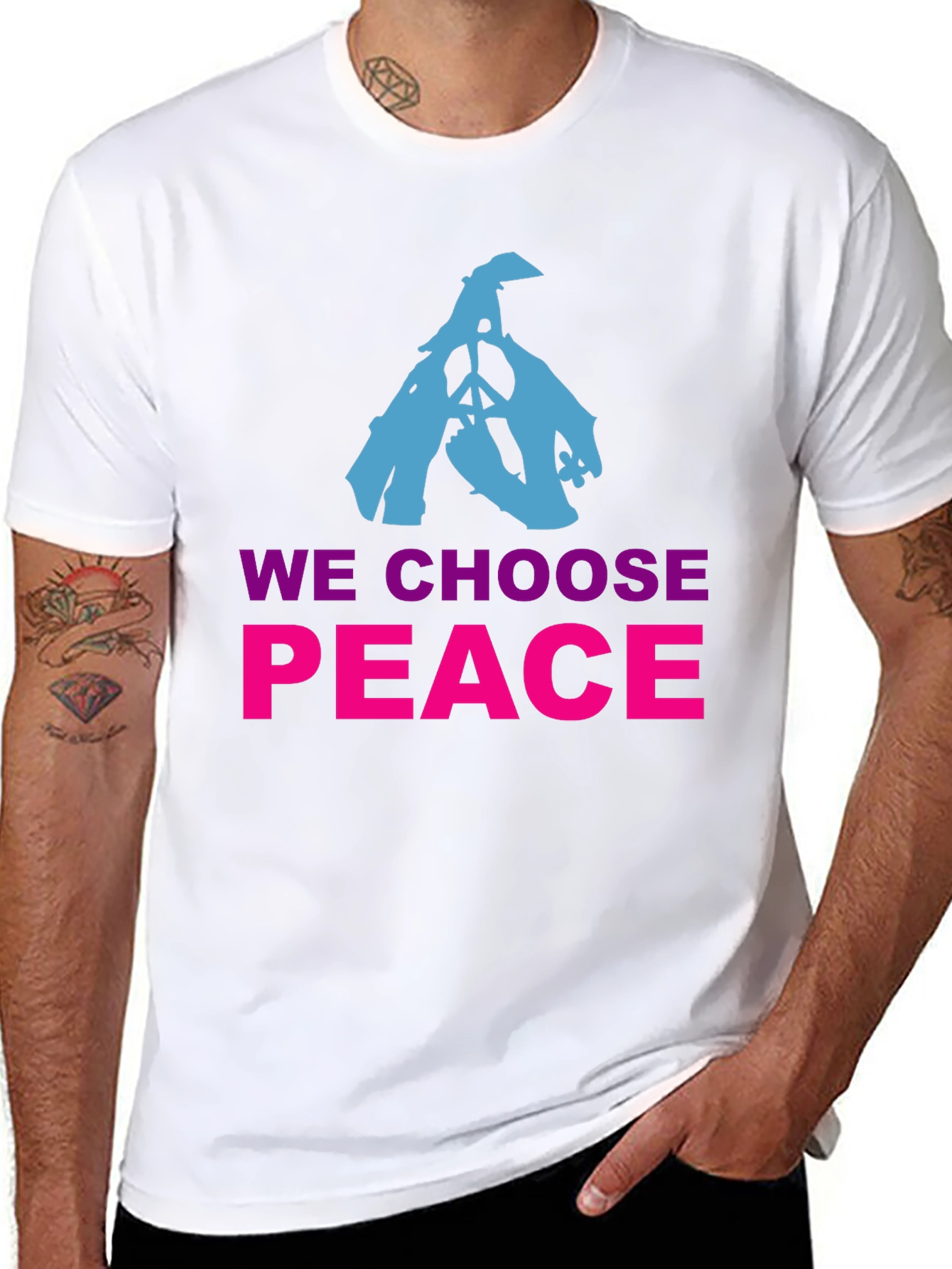 We Choose Peace Graphic Tee - Black