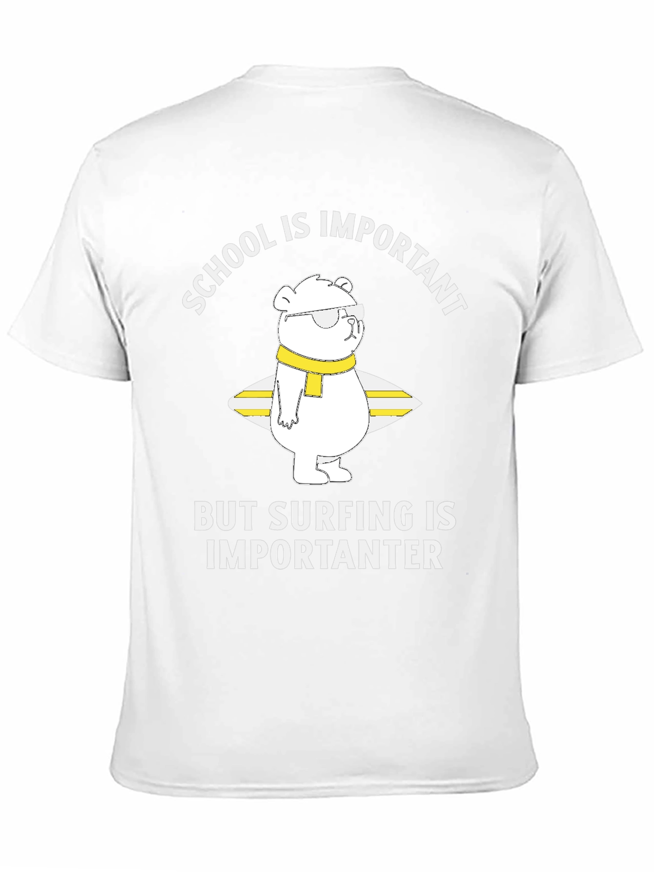 Surfing Bear Graphic T-Shirt - School is Importanter