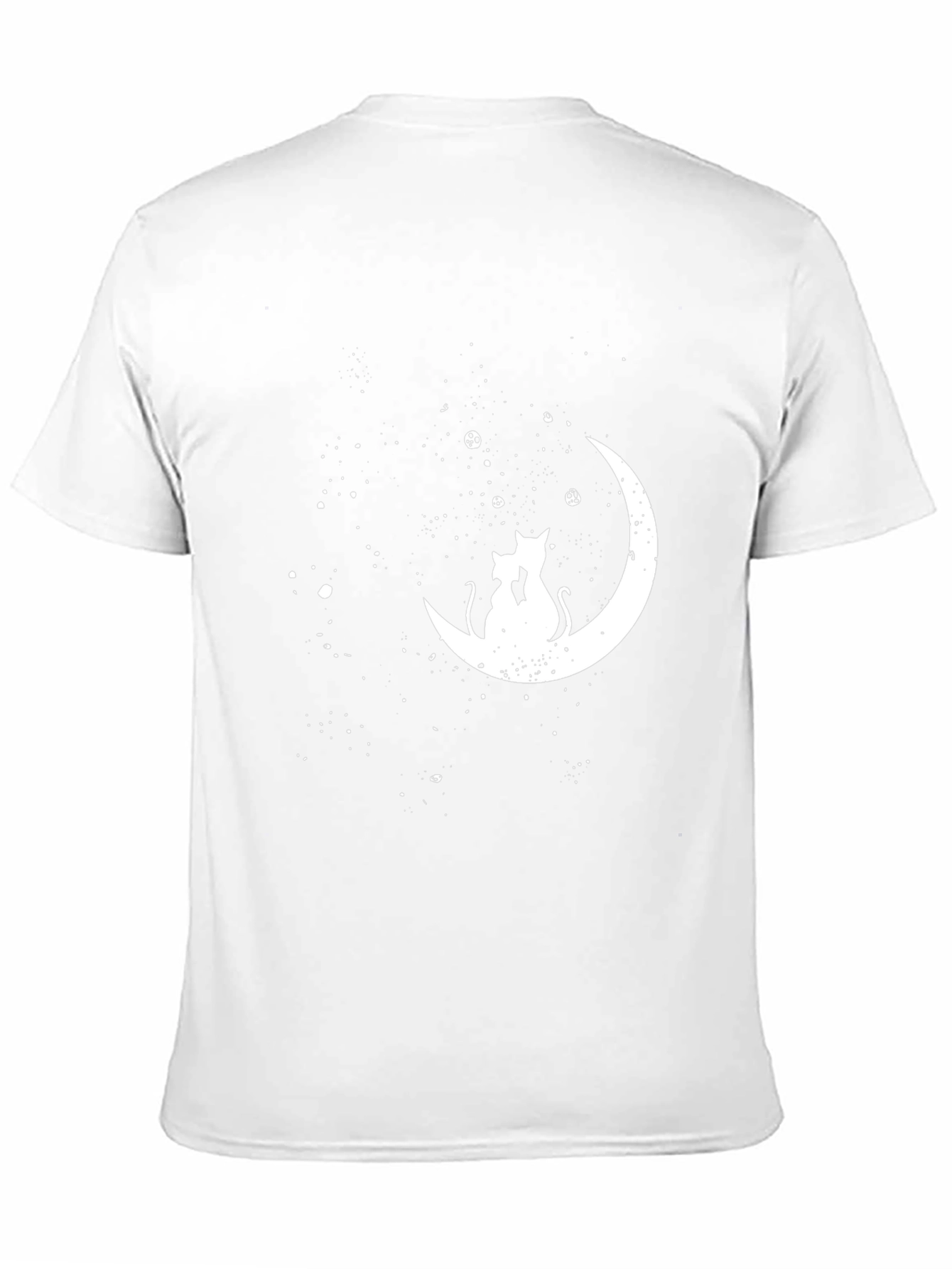 Cats on the Moon Graphic Tee - Black