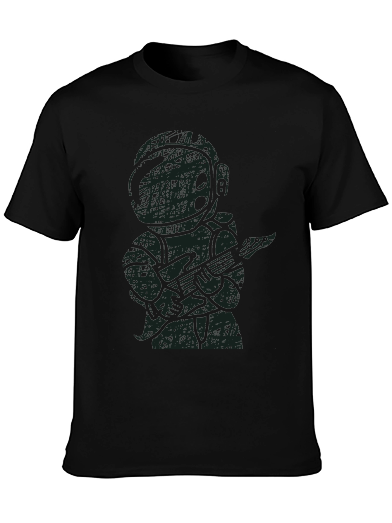 Astronaut Guitar Player Black T-Shirt