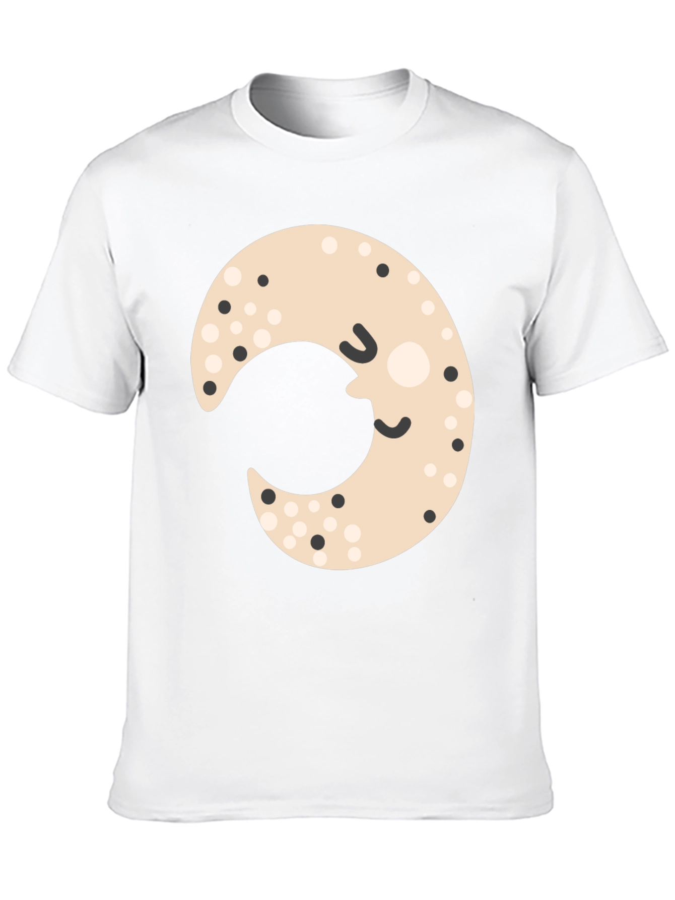 Cute Moon Graphic Tee - Black Unisex Shirt