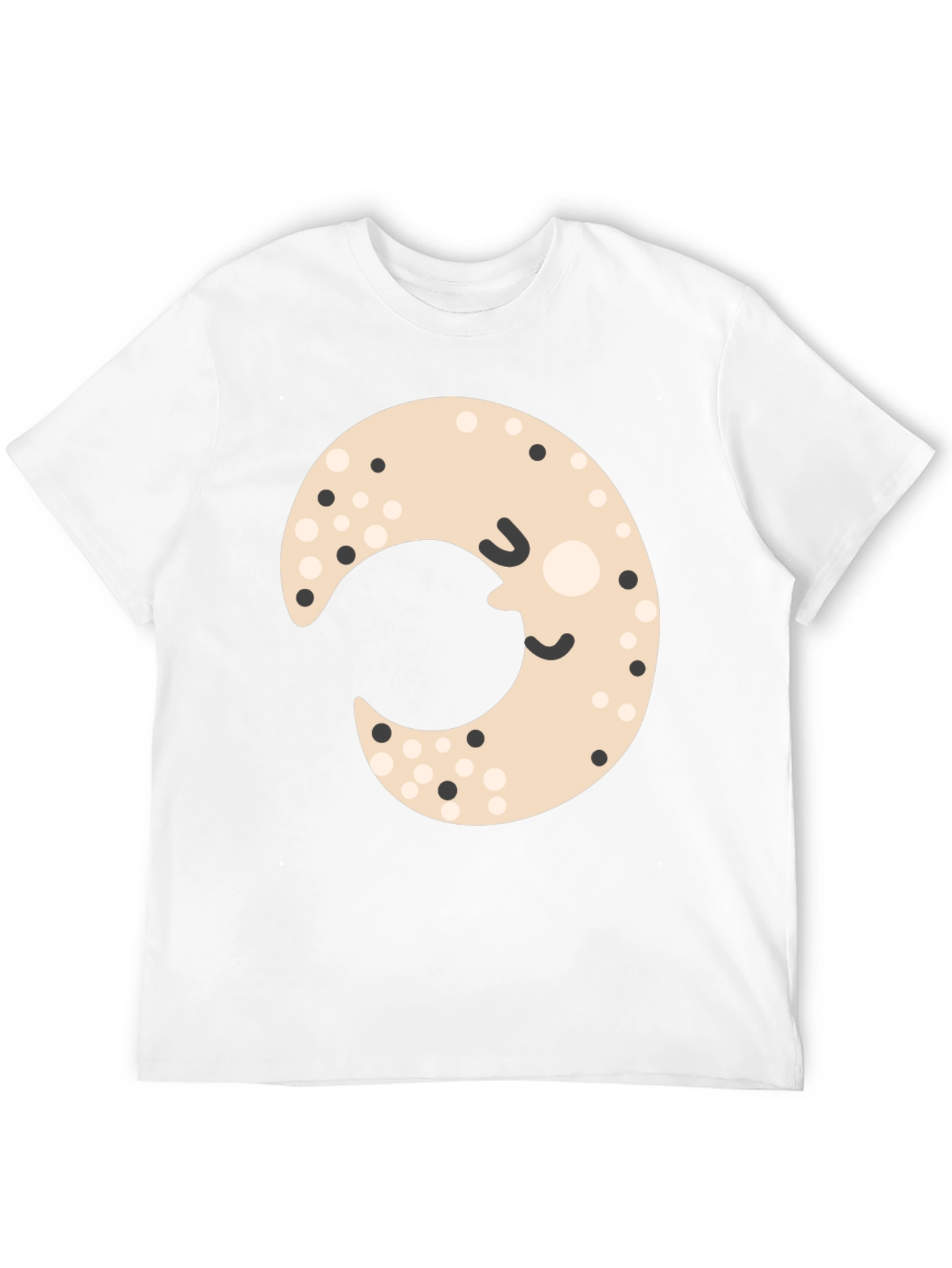 Cute Moon Graphic Tee - Black Unisex Shirt