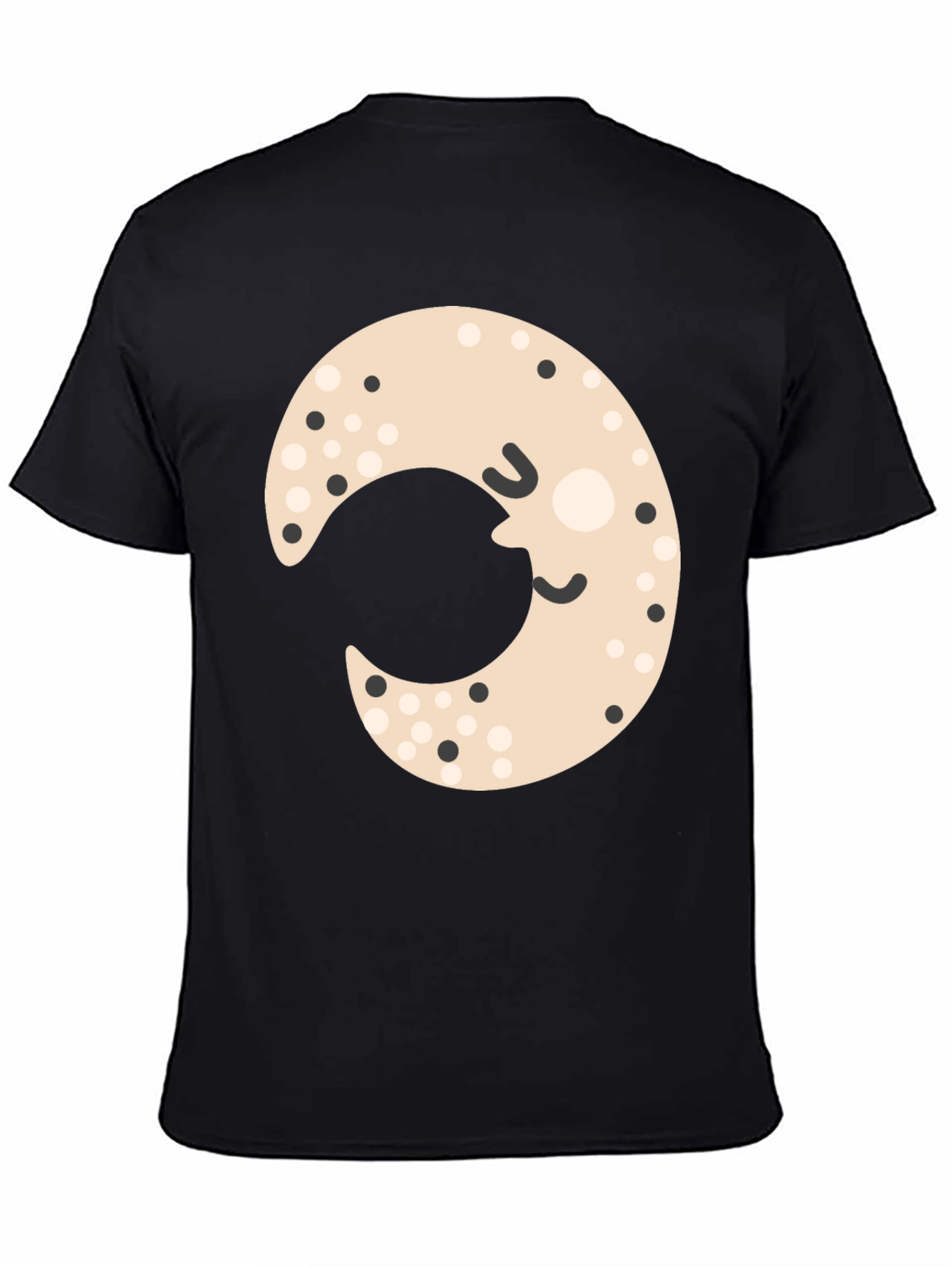 Cute Moon Graphic Tee - Black Unisex Shirt