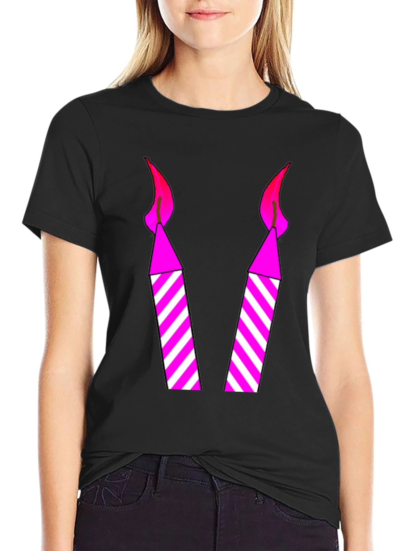 Birthday Candle Graphic Tee - Fun Party Shirt