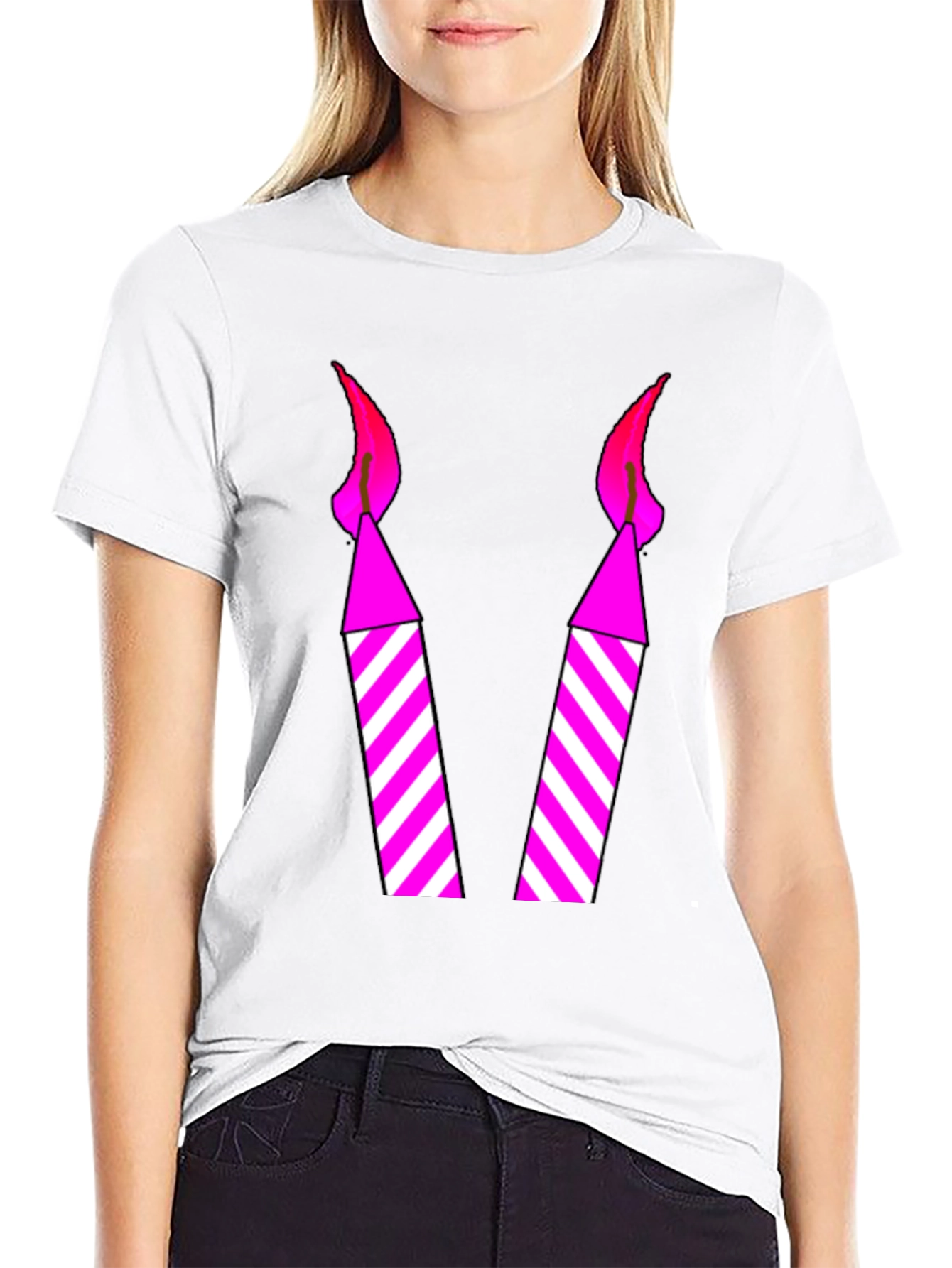 Birthday Candle Graphic Tee - Fun Party Shirt