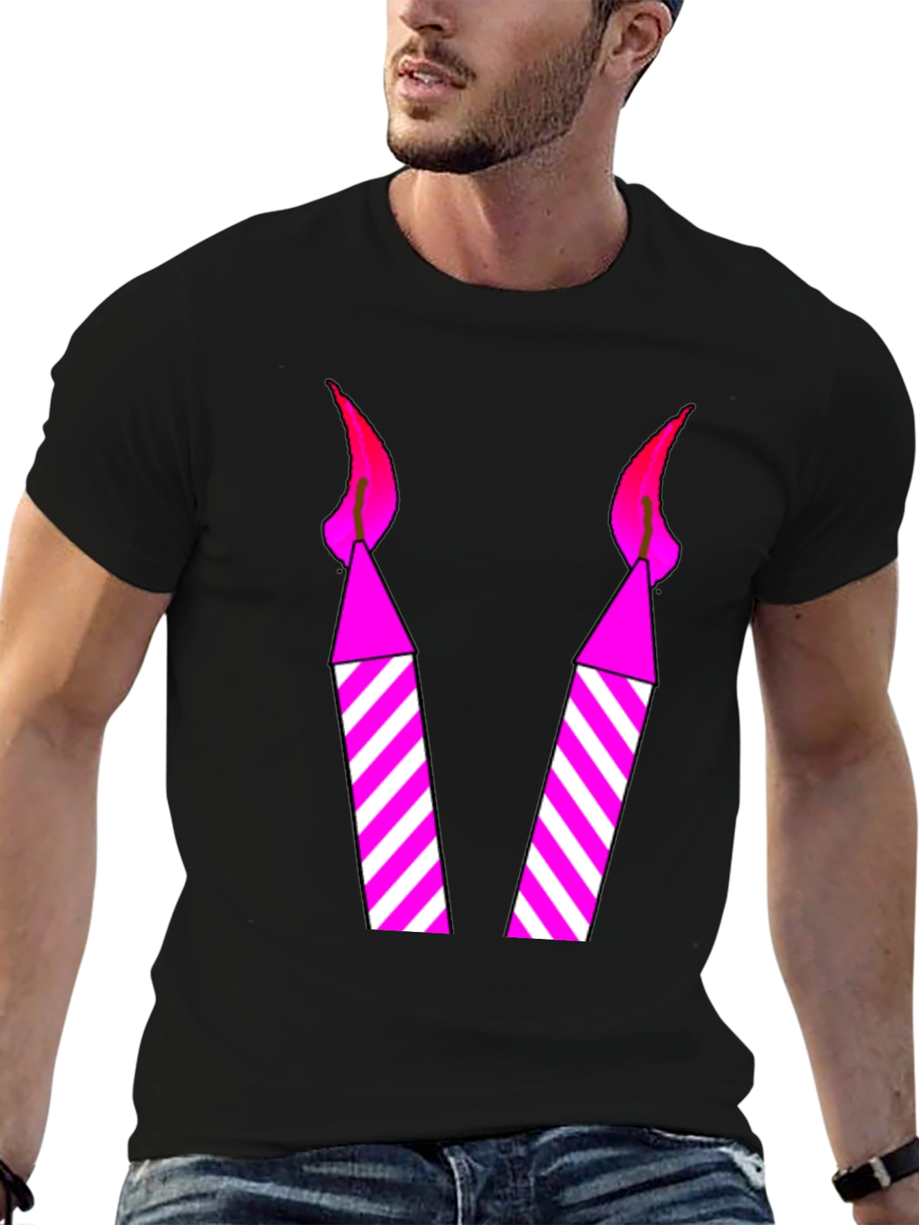 Birthday Candle Graphic Tee - Fun Party Shirt