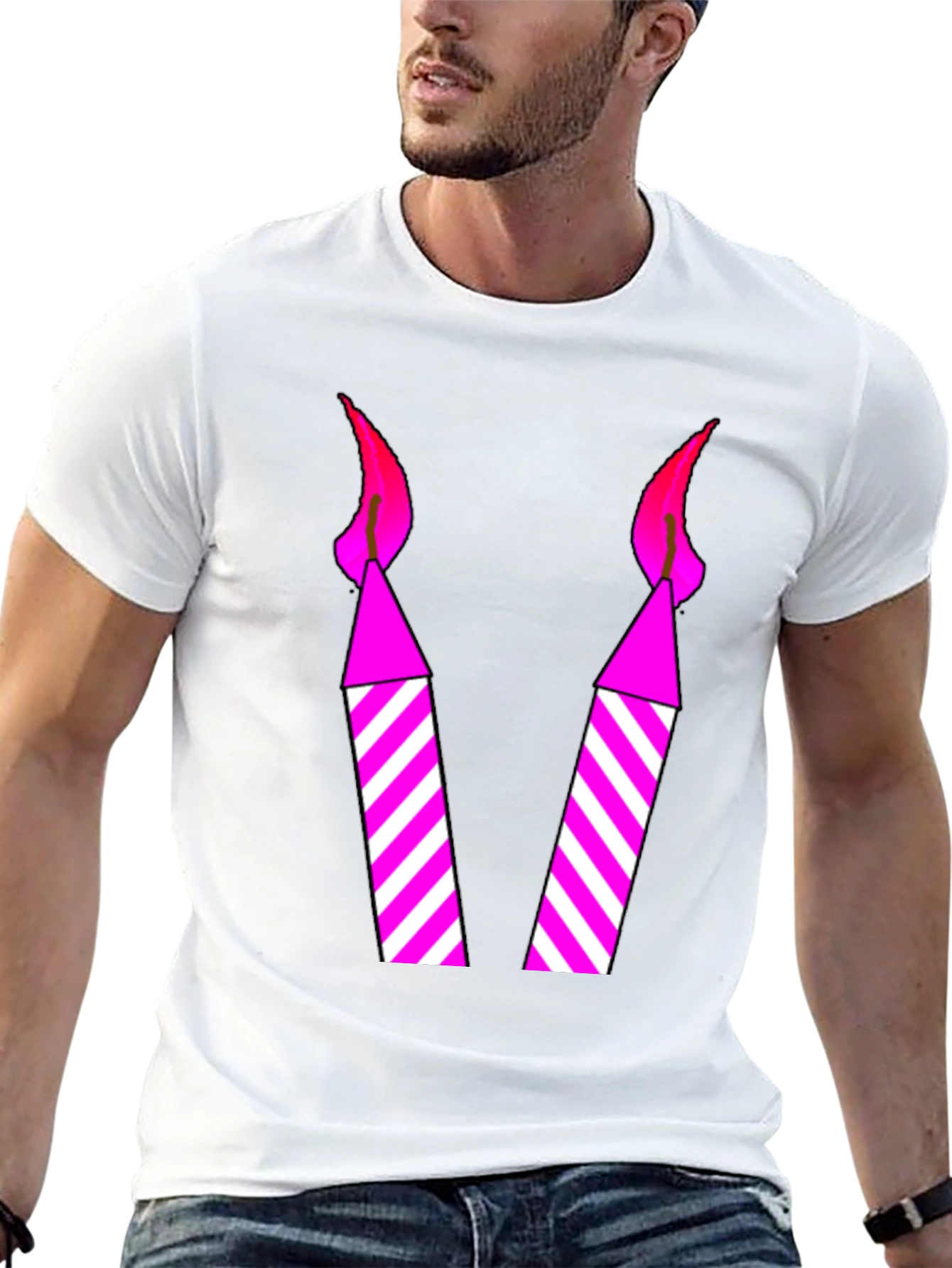 Birthday Candle Graphic Tee - Fun Party Shirt