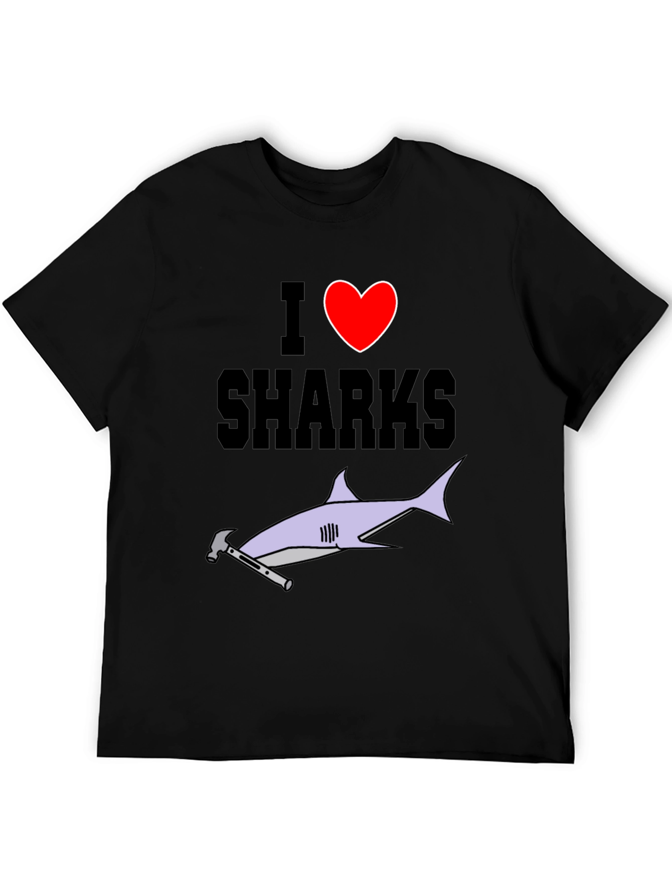 I Love Sharks Hammerhead Graphic T-Shirt