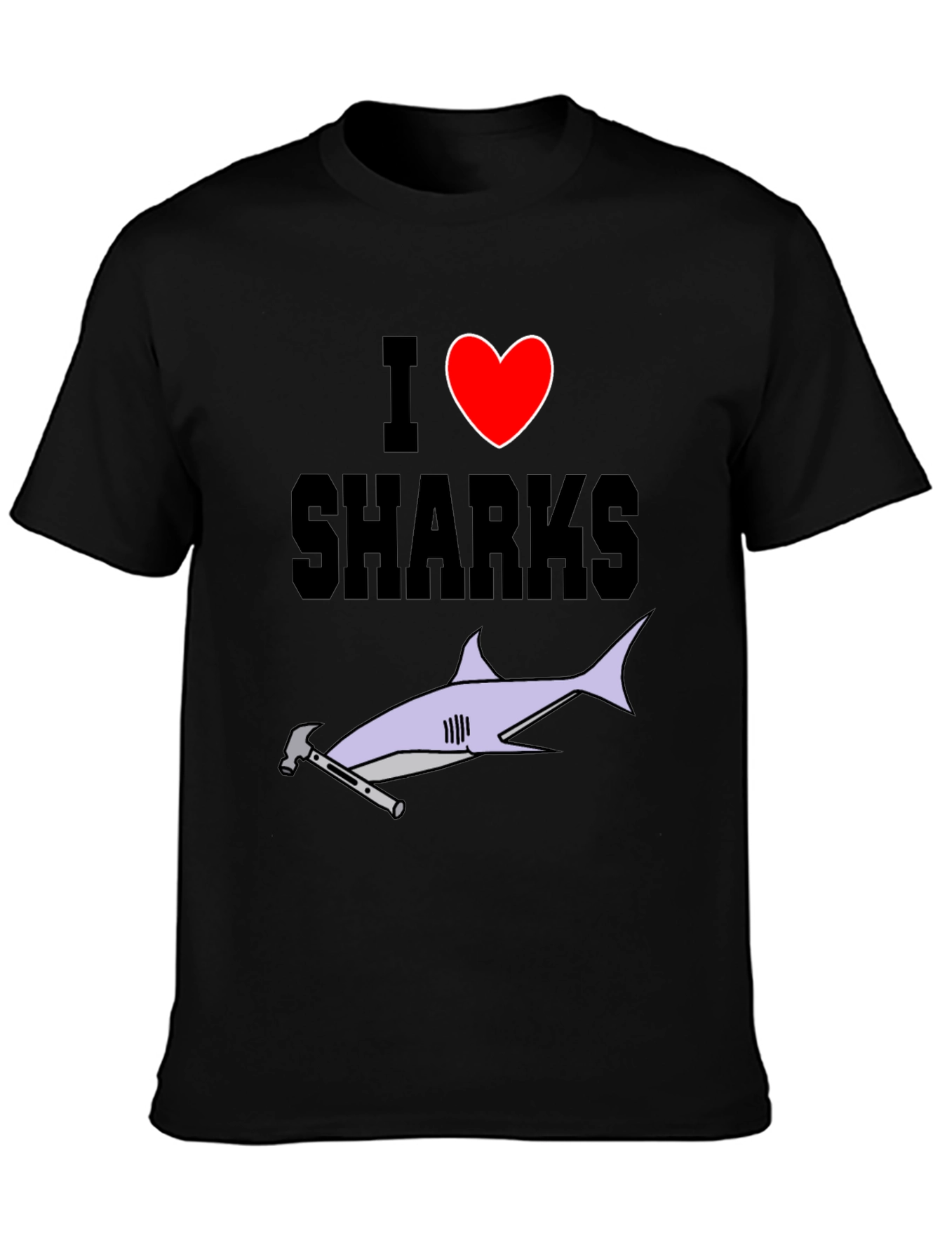 I Love Sharks Hammerhead Graphic T-Shirt