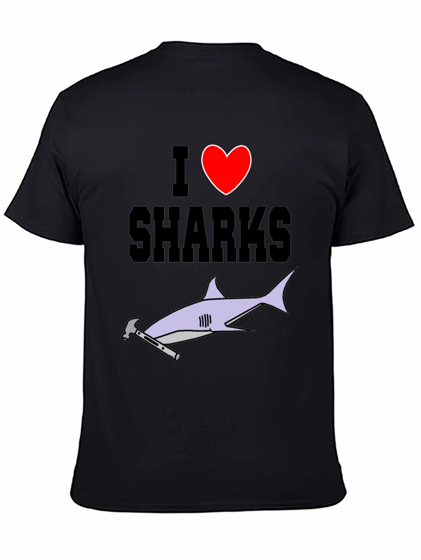 I Love Sharks Hammerhead Graphic T-Shirt