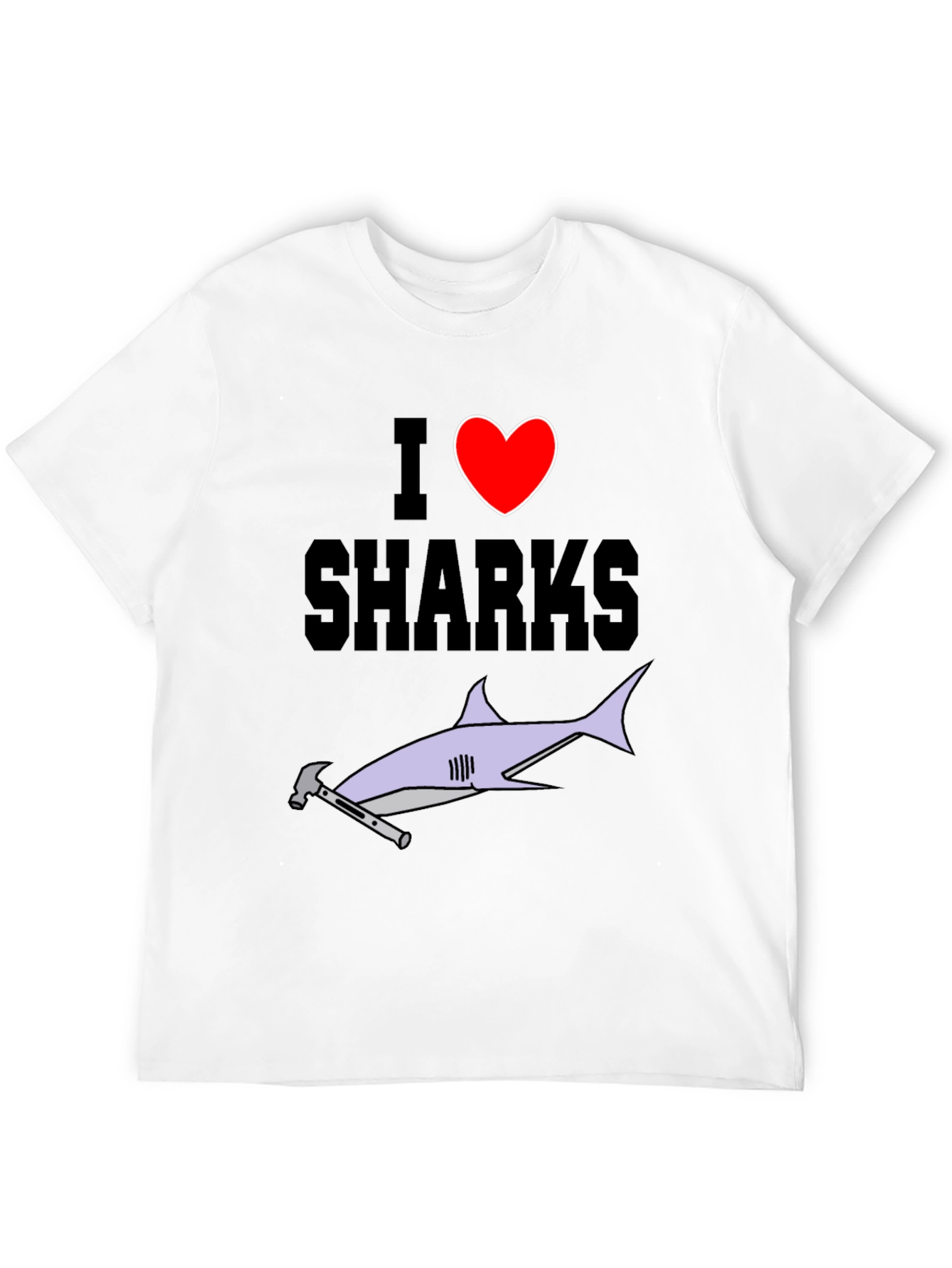 I Love Sharks Hammerhead Graphic T-Shirt