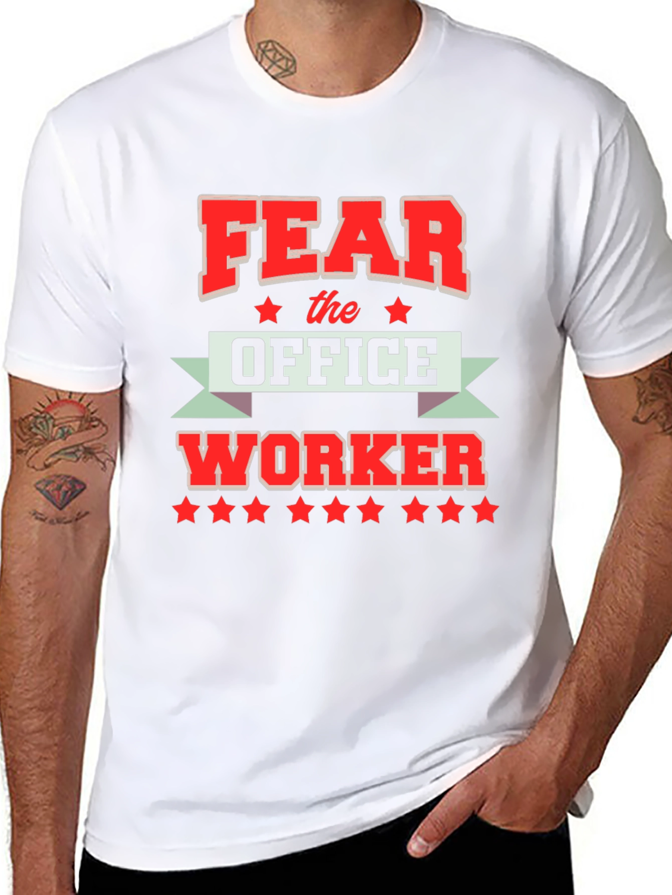 Fear the Office Worker Black T-Shirt