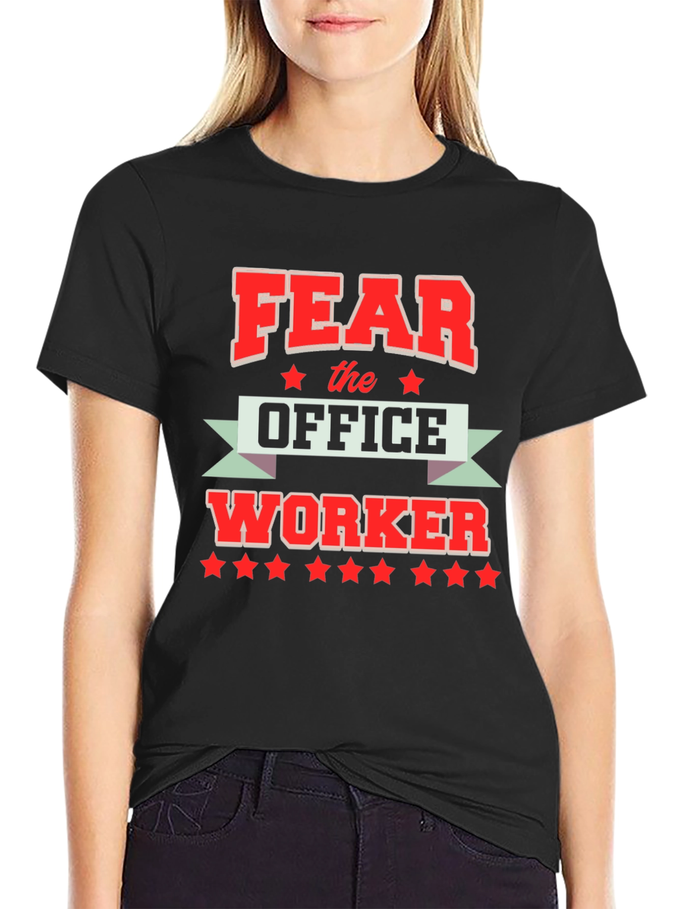 Fear the Office Worker Black T-Shirt