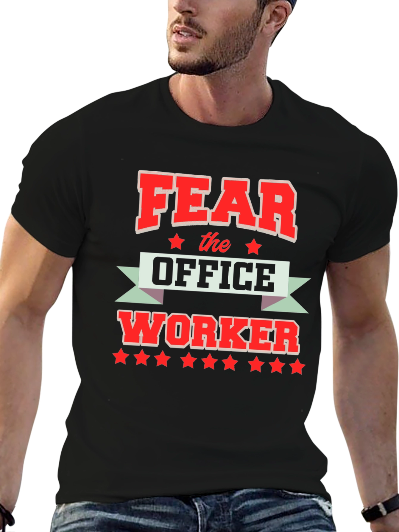 Fear the Office Worker Black T-Shirt