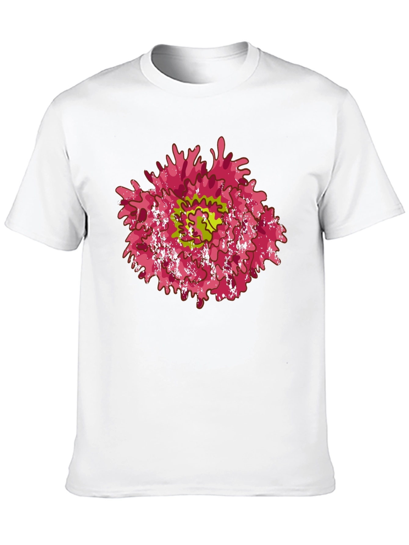 Abstract Flower Graphic Black T-Shirt