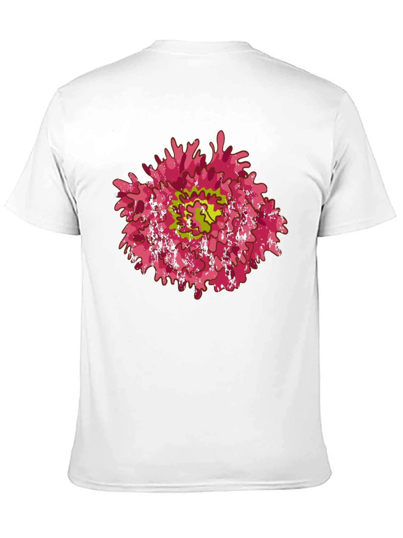 Abstract Flower Graphic Black T-Shirt
