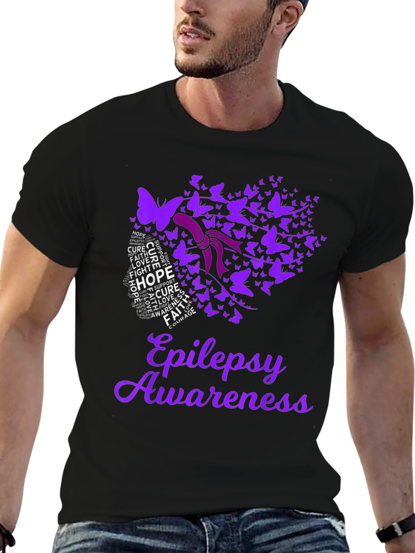 Epilepsy Awareness Butterfly T-Shirt