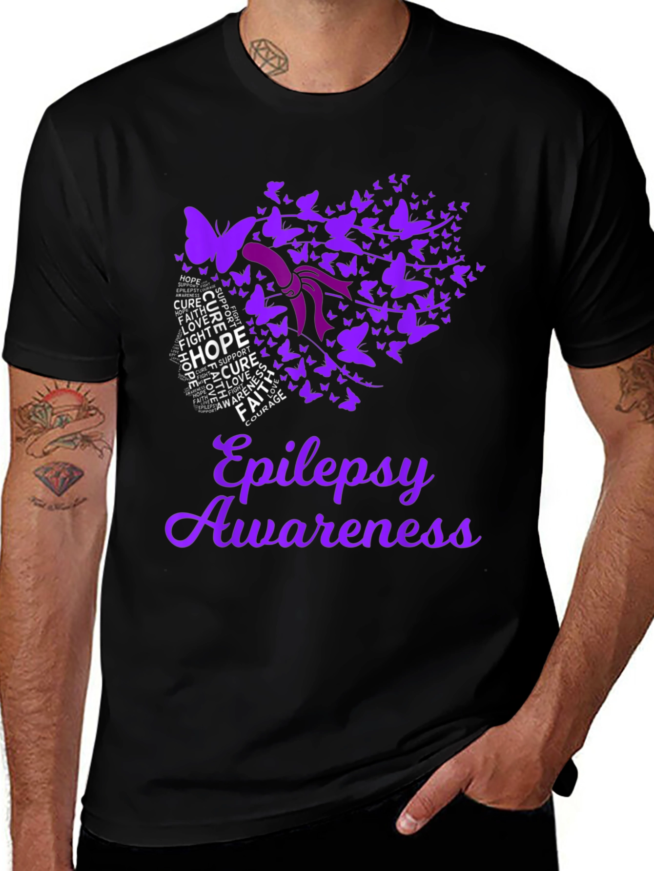 Epilepsy Awareness Butterfly T-Shirt