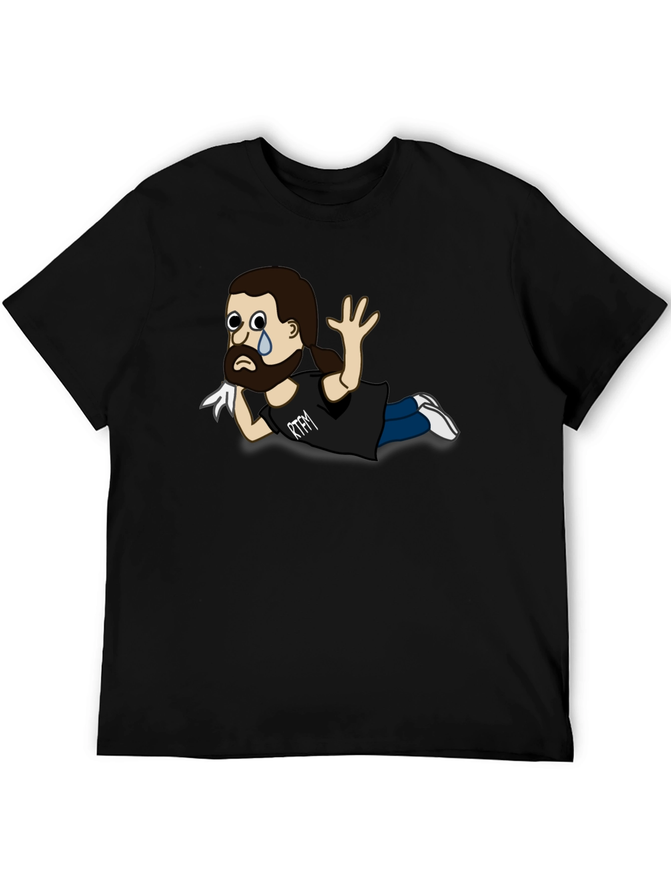 RTFM Cartoon Character Black T-Shirt
