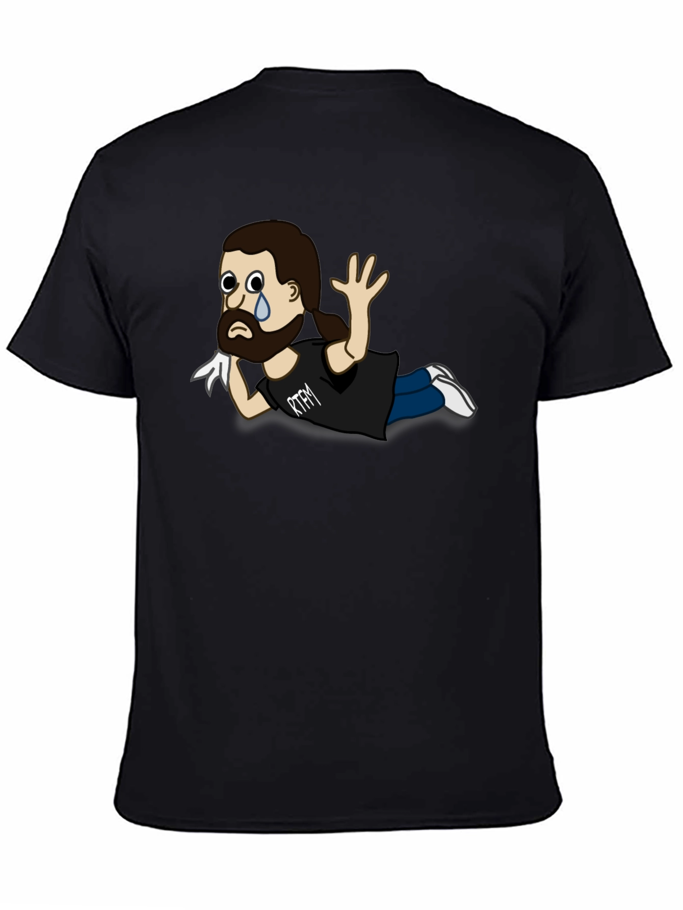 RTFM Cartoon Character Black T-Shirt
