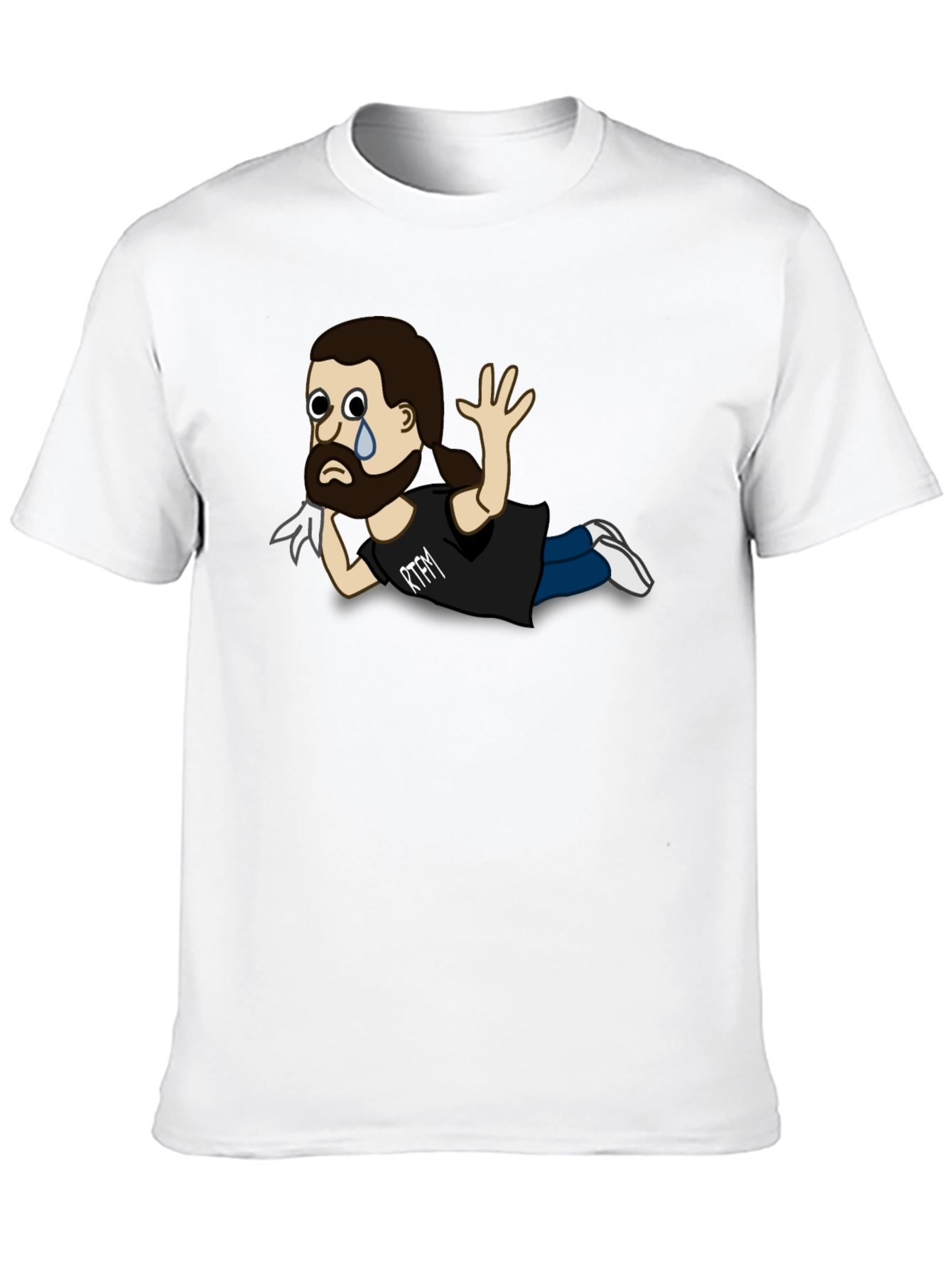 RTFM Cartoon Character Black T-Shirt