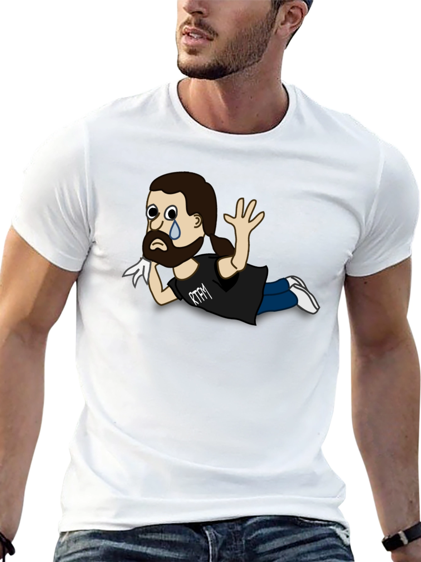 RTFM Cartoon Character Black T-Shirt