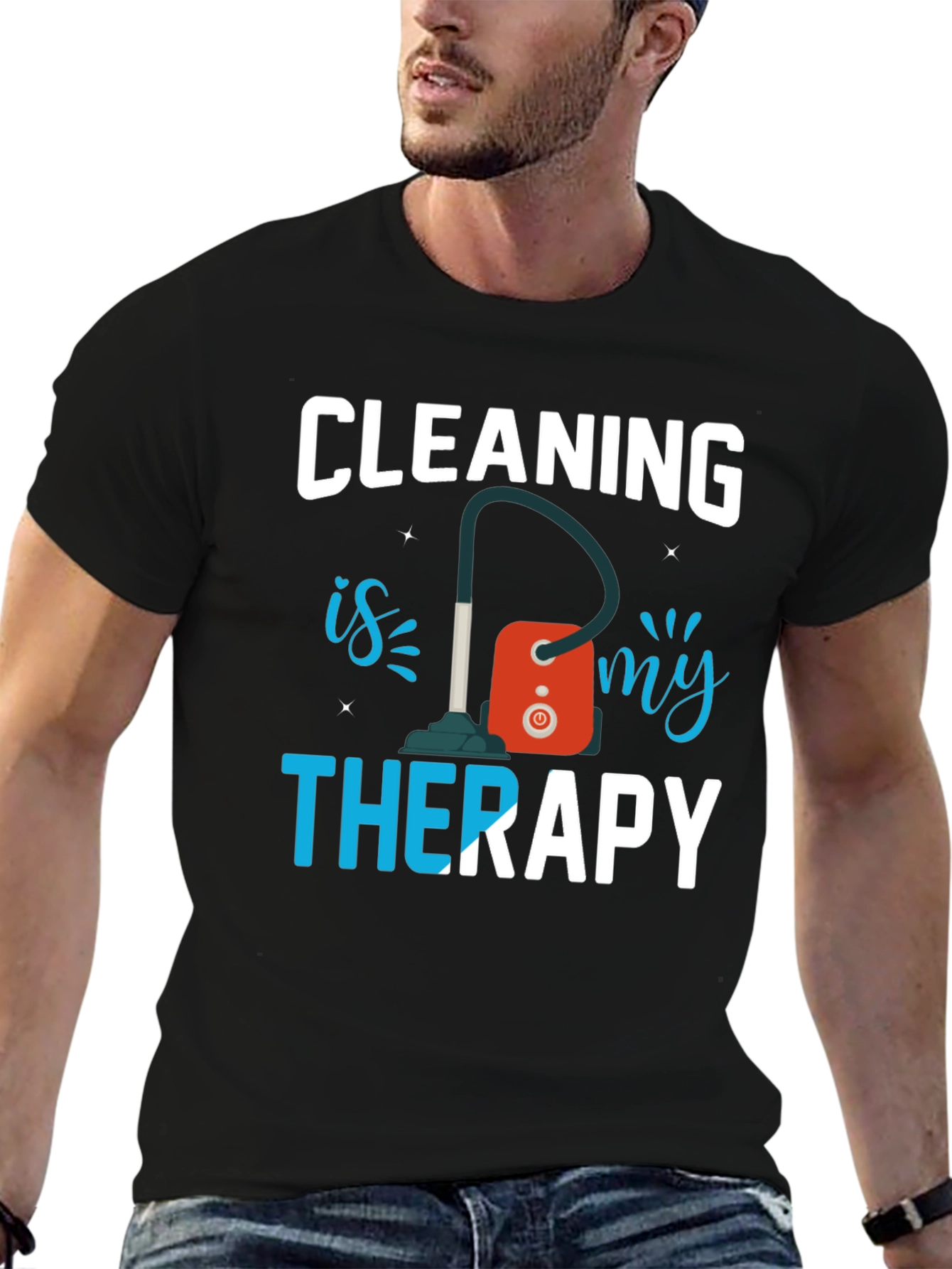 Cleaning is My Therapy Graphic Tee