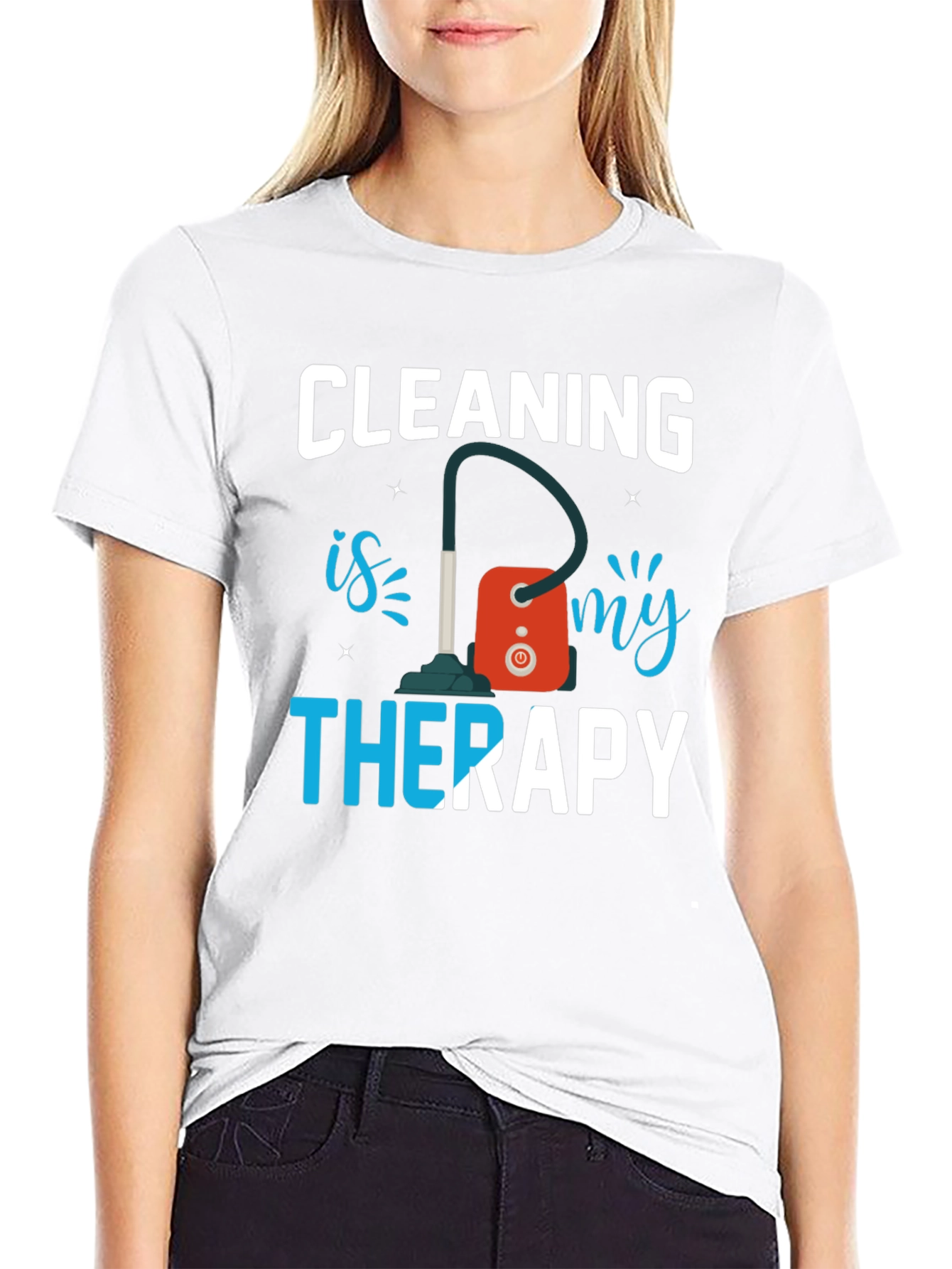 Cleaning is My Therapy Graphic Tee