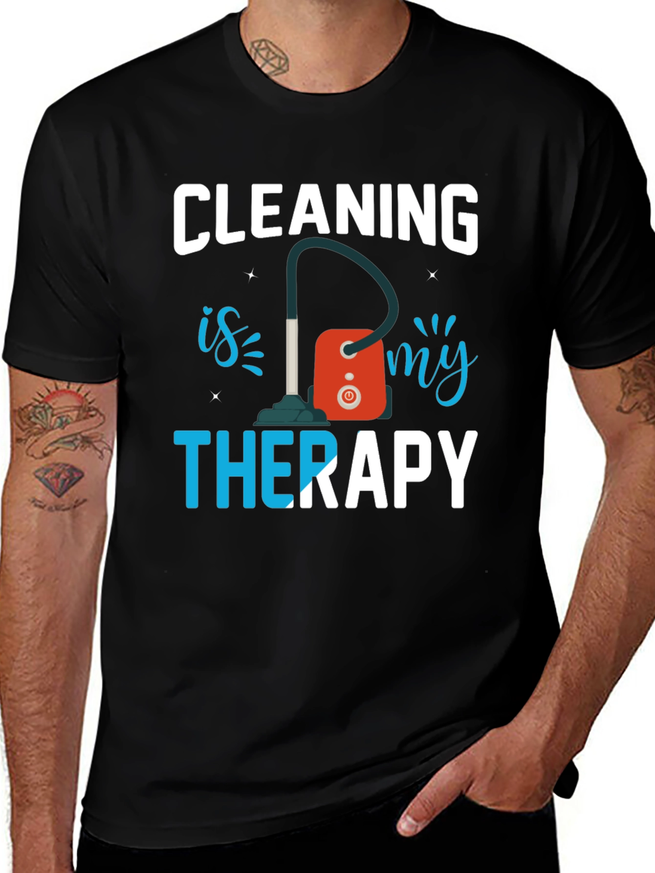 Cleaning is My Therapy Graphic Tee