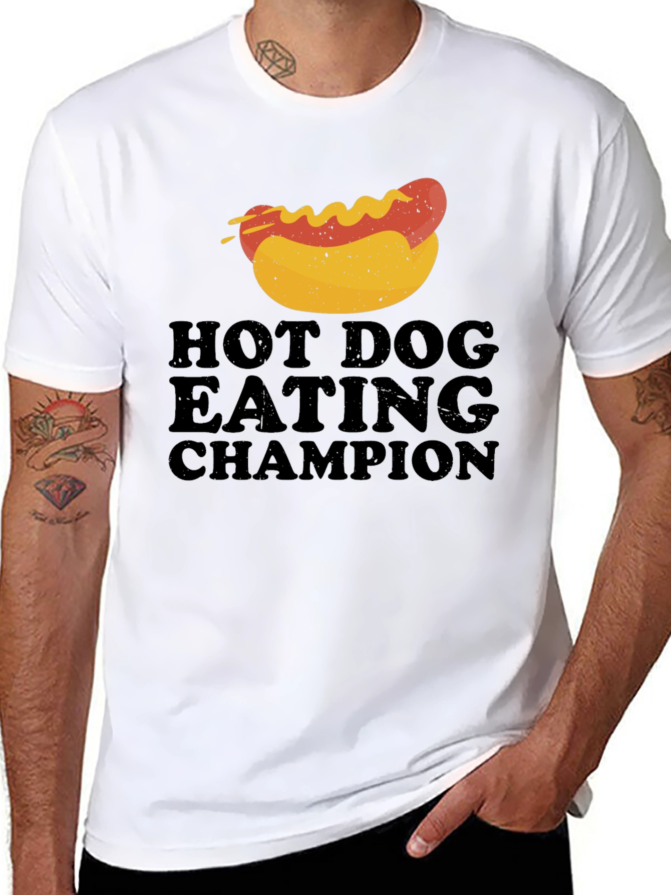Hot Dog Eating Champion Graphic Tee