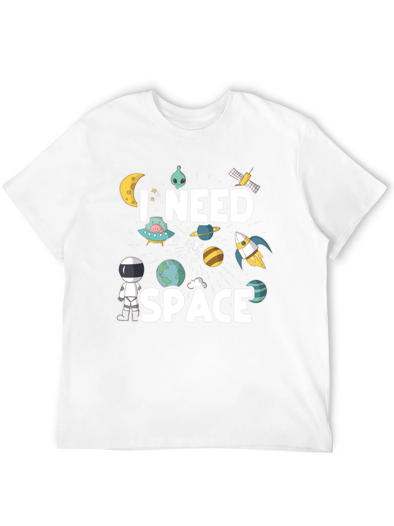 I Need Space Graphic Tee - Astronaut Design