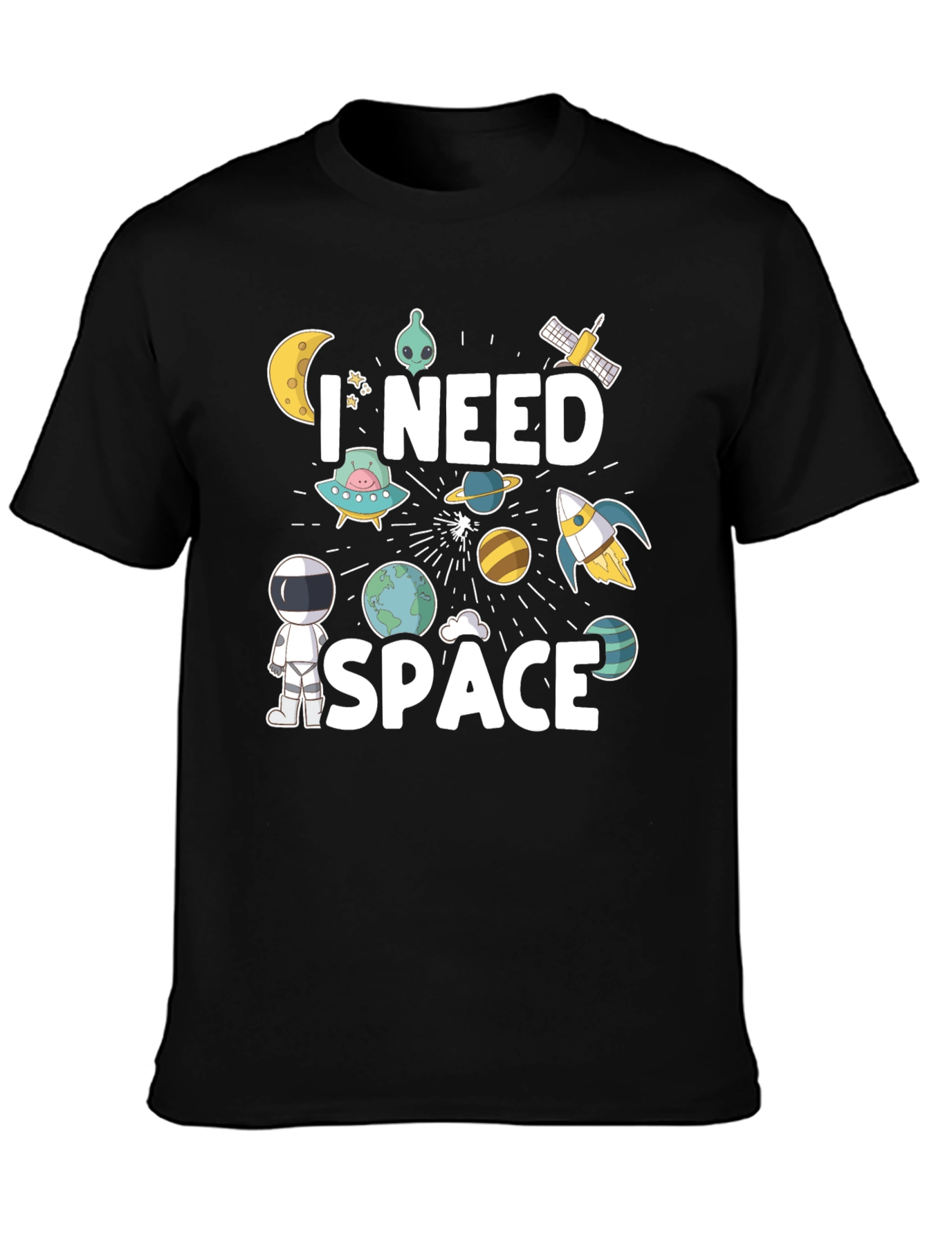 I Need Space Graphic Tee - Astronaut Design